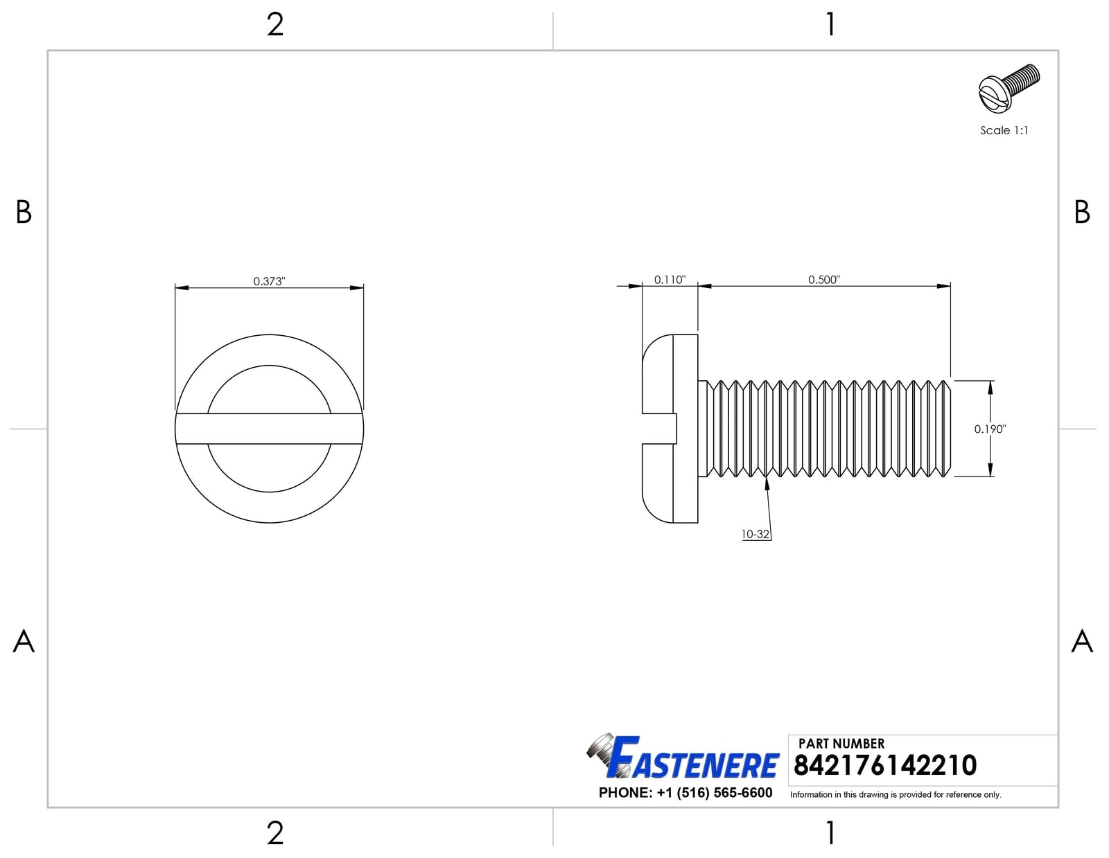 1000pcs 10-32 x 1/2