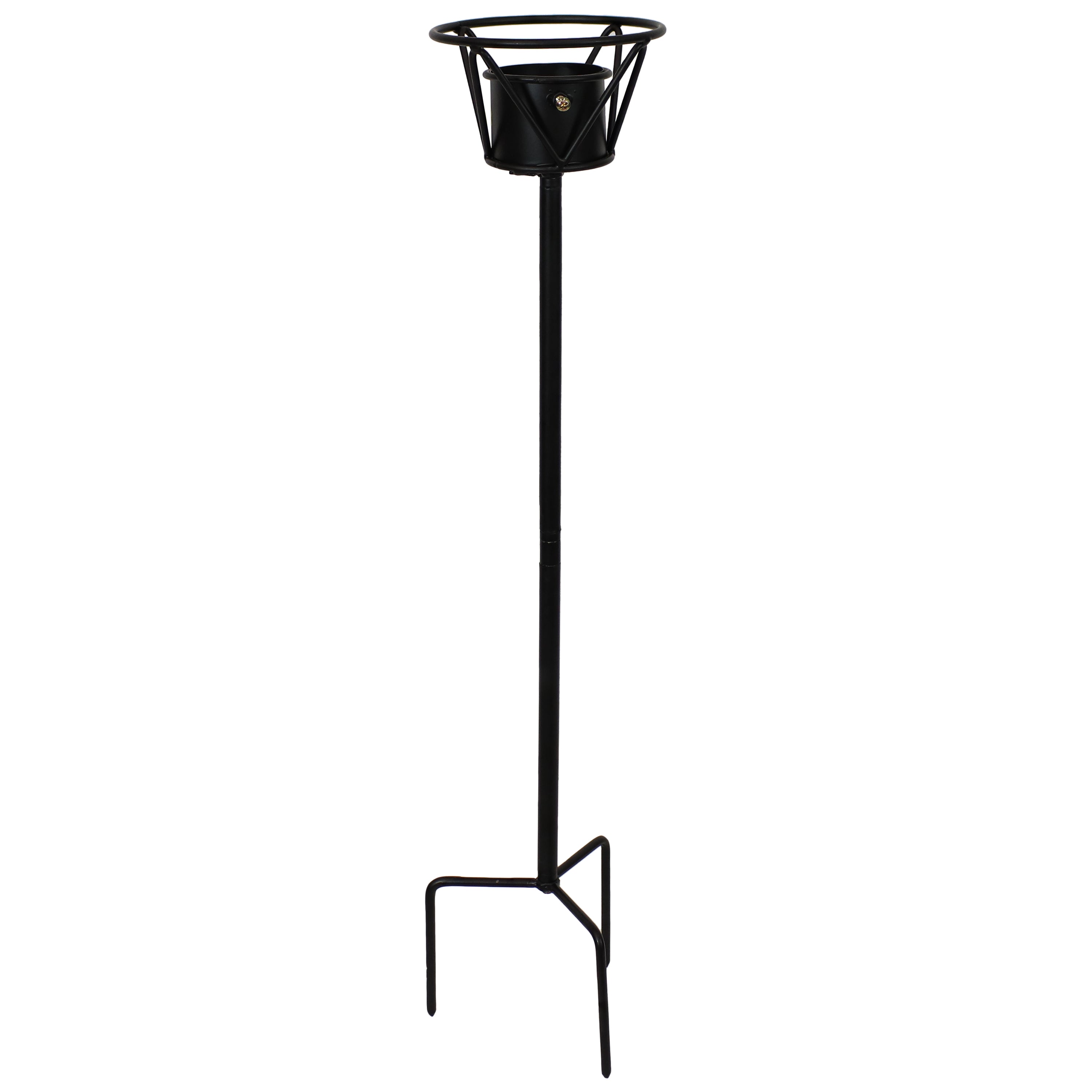 Sunnydaze Simple Steel Gazing Globe Stand - Black Outdoor Garden Decor for Yard, Patio & Landscape Decoration | Sturdy Metal Base for Reflective Spheres