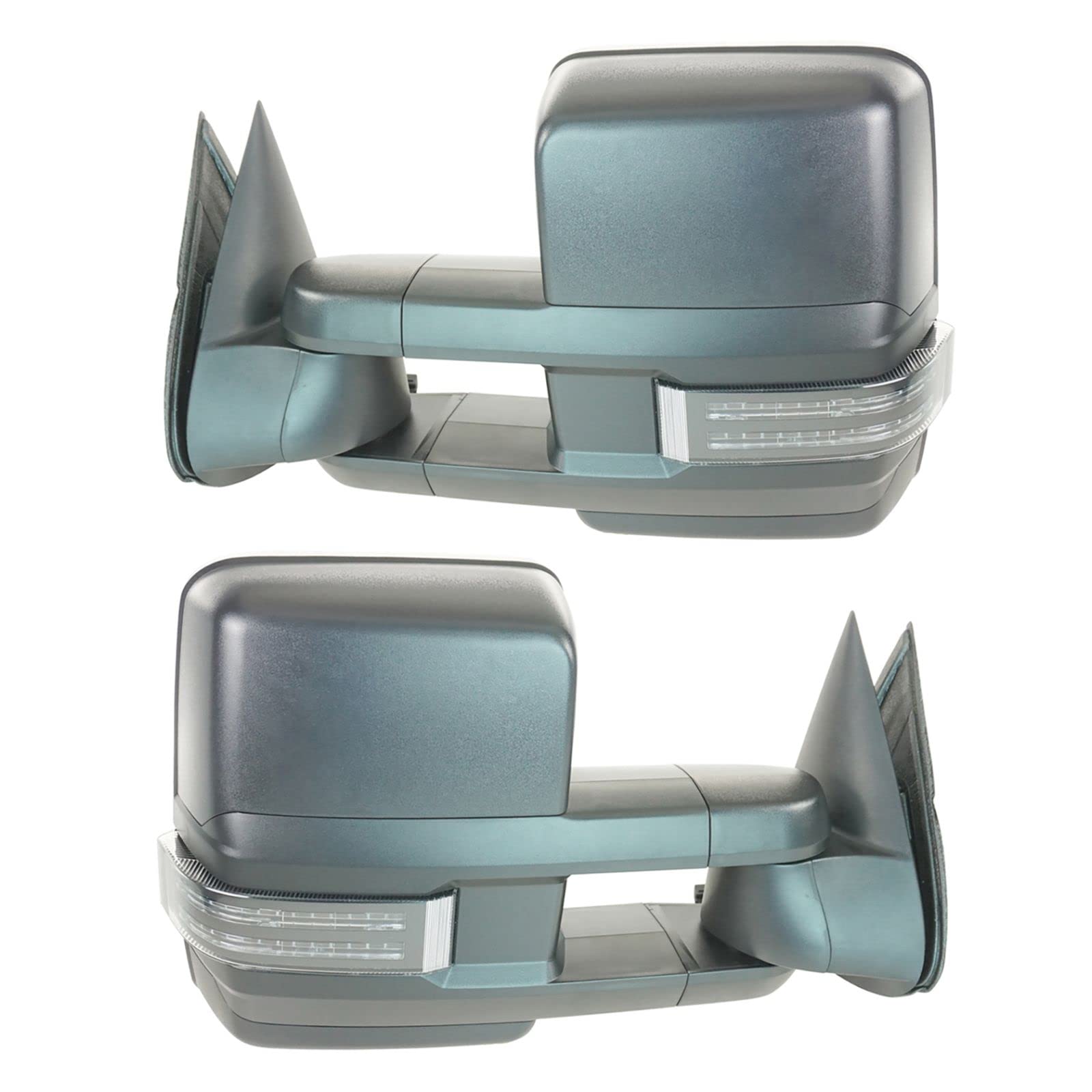 Heated LED Signal Mirror Spotlight for GM Vehicles - Black Textured Pair - Enhanced Visibility & Safety for Night Driving & Off-Road Adventures