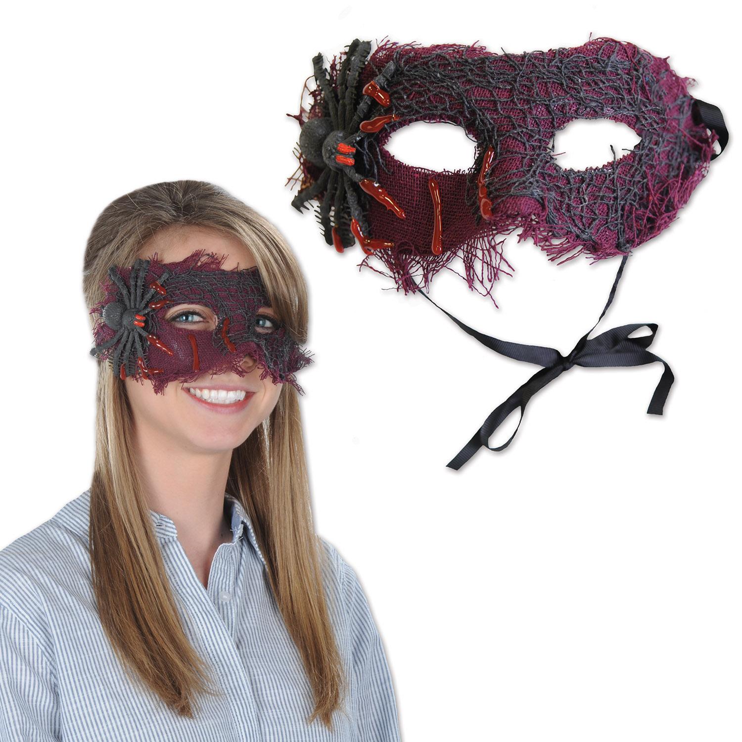 12 Pack Beistle Halloween Spider Mask - Scary Costume Accessories for Halloween Party, Trick or Treat, Cosplay & Horror Events