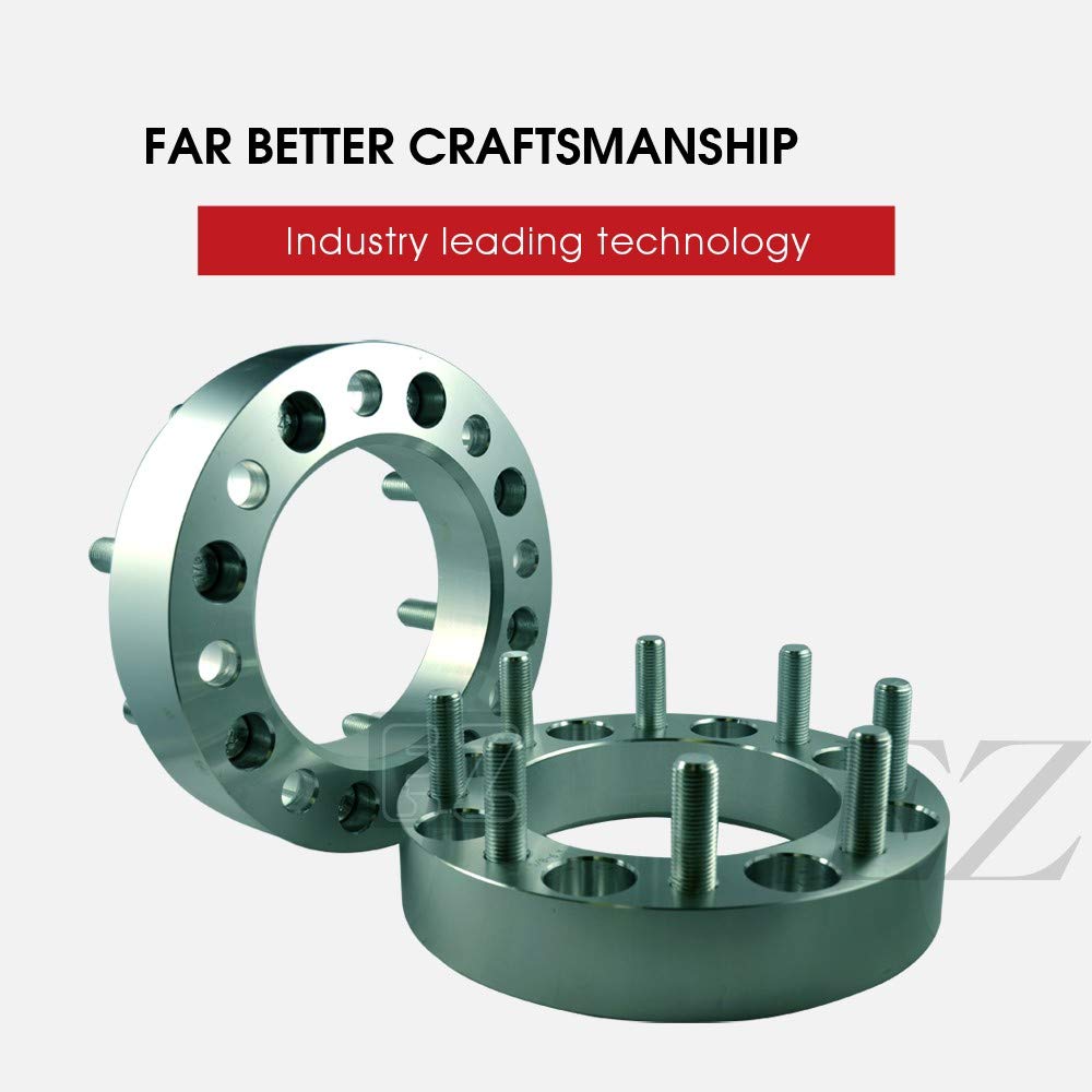 EZAccessory 4 Billet Wheel Adapters Spacers 8x6.5 to 8x6.5 | 8x165 to 8x165 | Compatible with Chevy 3/4 & 1 Ton K20 K30 1965-1987 | 2.5