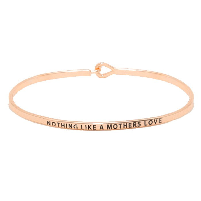 Nothing Like a Mother's Love - Sterling Silver Hook Bracelet Bangle for Women | Mother's Day Gift, Birthday Present, Anniversary Jewelry | Perfect for Everyday Wear & Special Occasions
