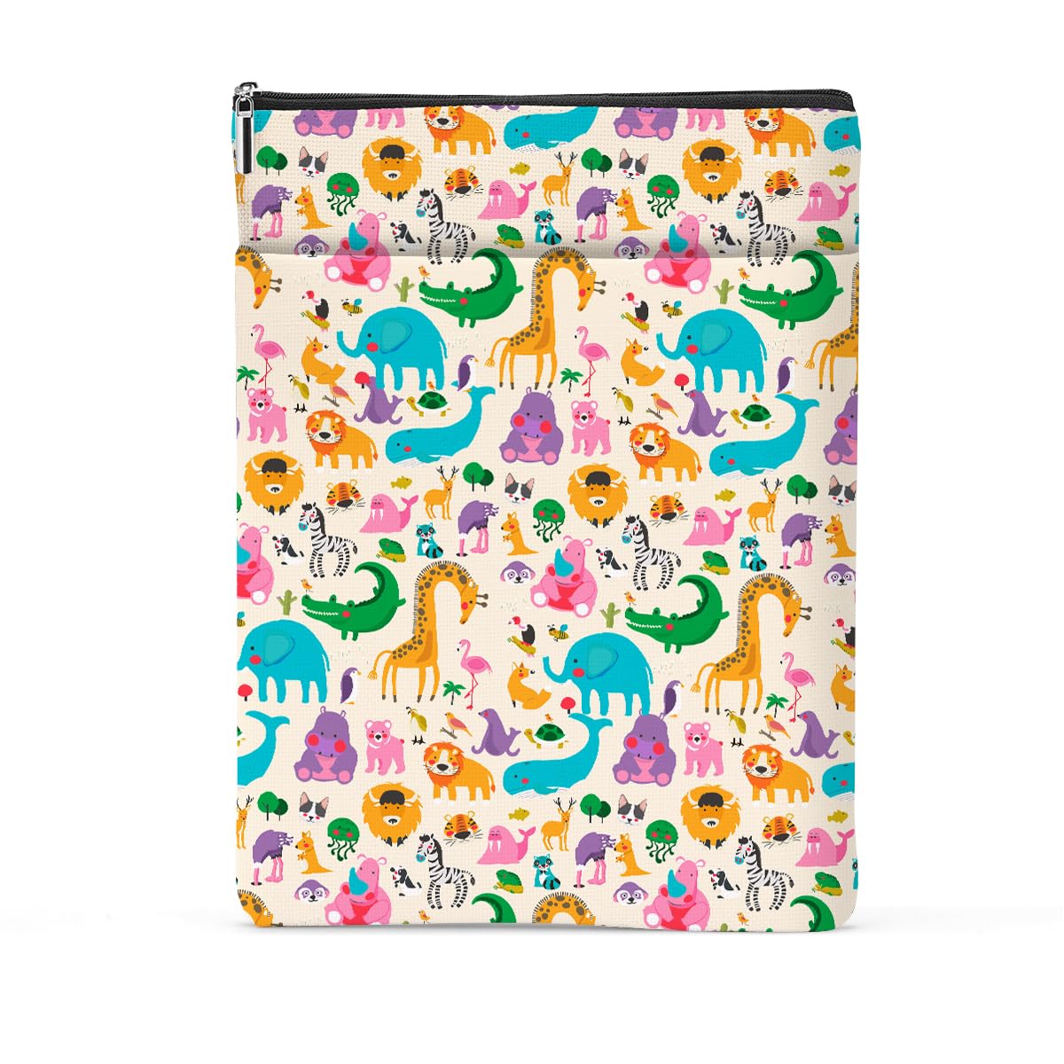 Cute Animal Book Sleeve Cover - Perfect Gift for Women, Book Lovers & Animal Lovers - Ideal for Christmas, Birthday, Graduation - Great for Book Club, Sister, BFF & Bestie Gifts - Protects Books for Teen Girls - Use for Reading, Travel & School