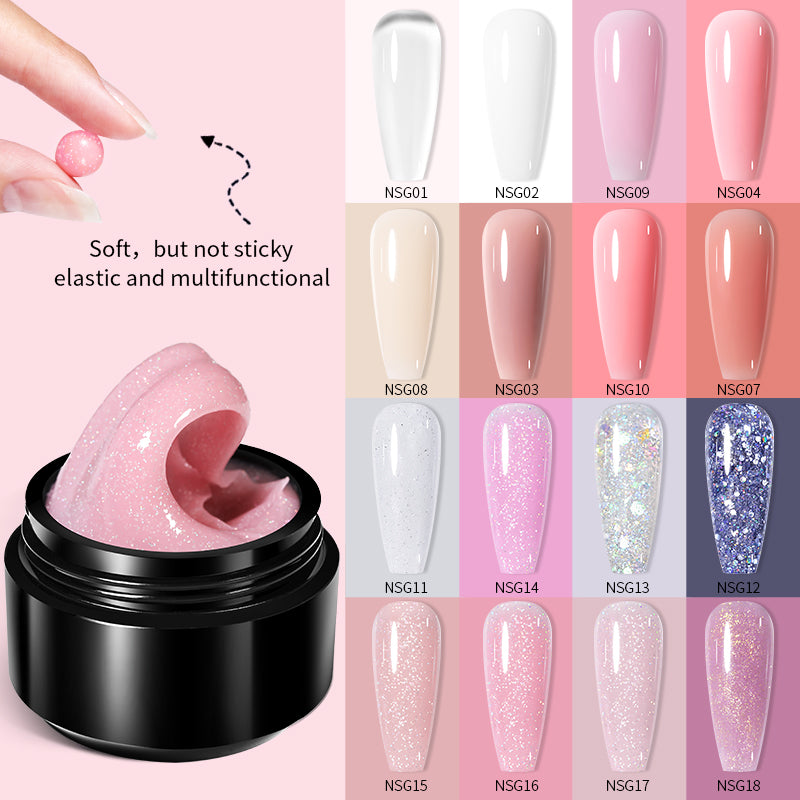 Non-Stick Hand Extension Nail Gel - 15ml Long-Lasting UV Gel Polish for Acrylic Nail Extensions - Perfect for Salon, Home Manicures & Nail Art Designs
