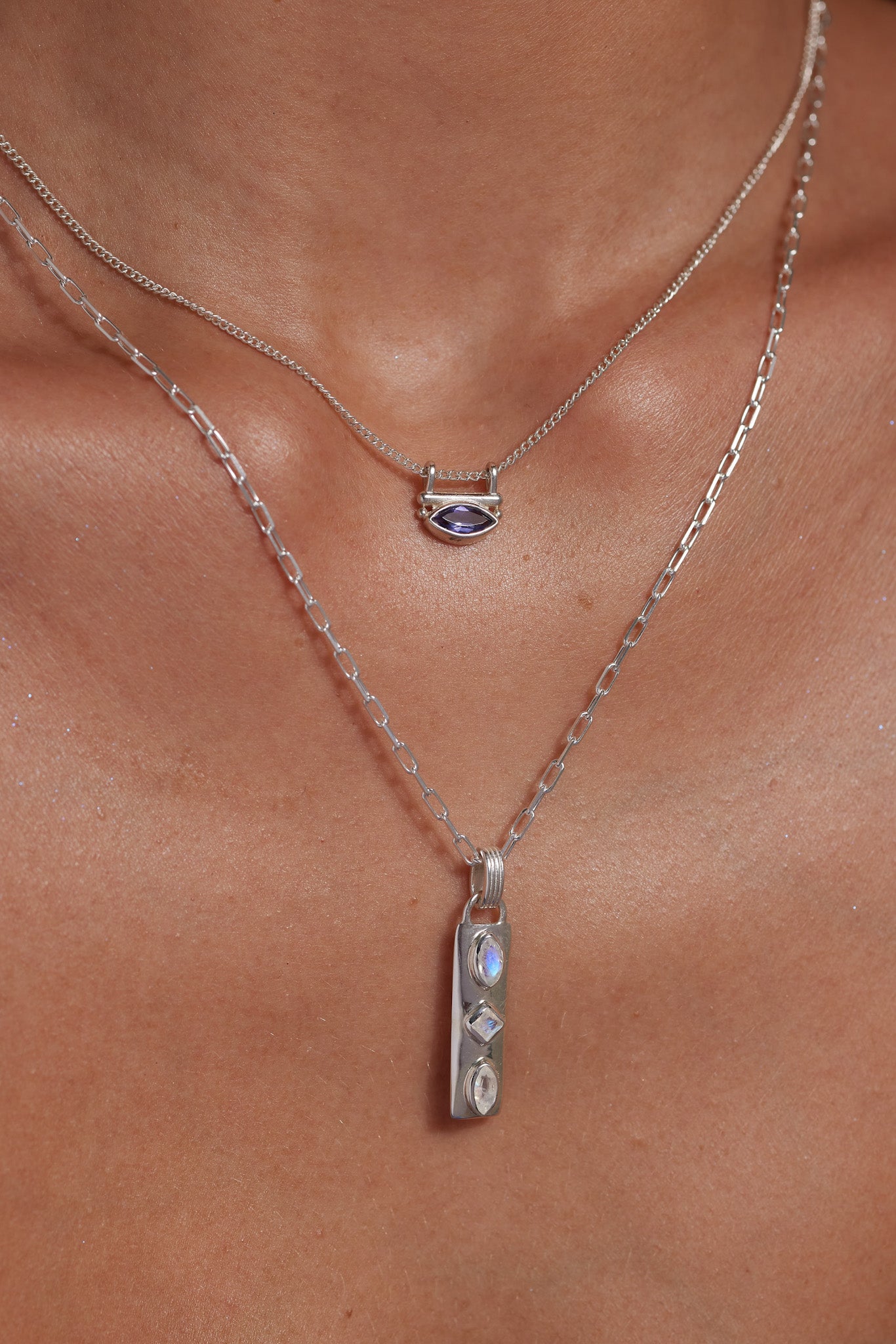 Elegant Coronet Moonstone Silver Necklace for Women – Perfect for Weddings, Parties & Everyday Wear