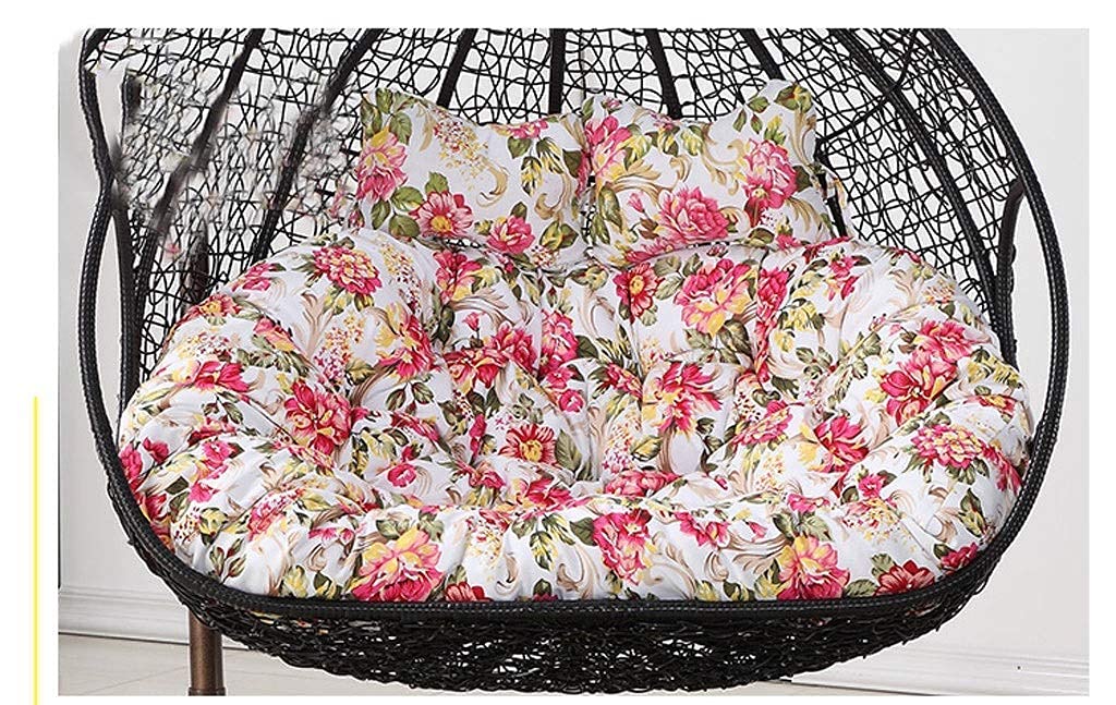 LQPHY Rattan Swing Chair Cushion - 43x59 Inch Soft Outdoor Hanging Seat Pad for Garden, Patio, Porch, Backyard - Waterproof & Comfortable (Chair Not Included) - Perfect for Relaxing, Reading & Sunbathing