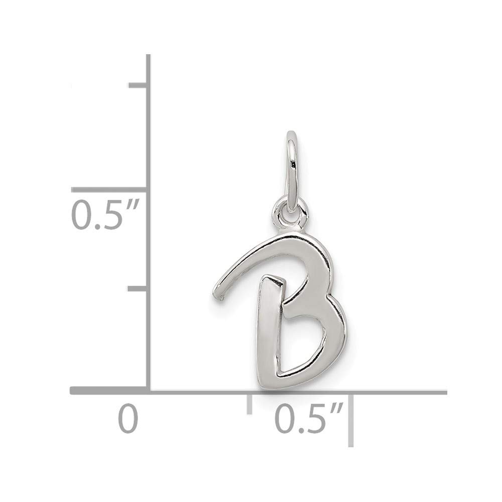 Roy Rose Sterling Silver Initial Letter B Pendant Necklace - Personalized Name Jewelry for Women, Gift for Her - Perfect for Birthdays, Anniversaries & Everyday Wear