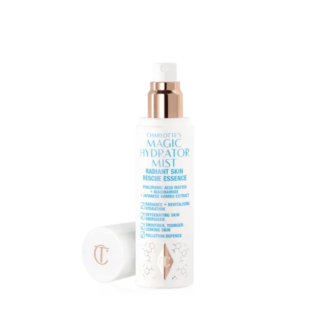Charlotte's Magic Hydrator Mist - Rose Water Facial Spray for Glowing Skin | Hydrating & Refreshing Face Mist for Dry, Sensitive Skin | Perfect for Travel, Gym & Daily Skincare Routine