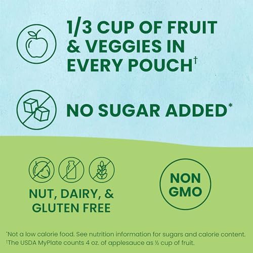 GoGo squeeZ Fruit & VeggieZ Applesauce Variety Pack - 20 Pouches, BPA Free, Kids Snacks for School & Travel