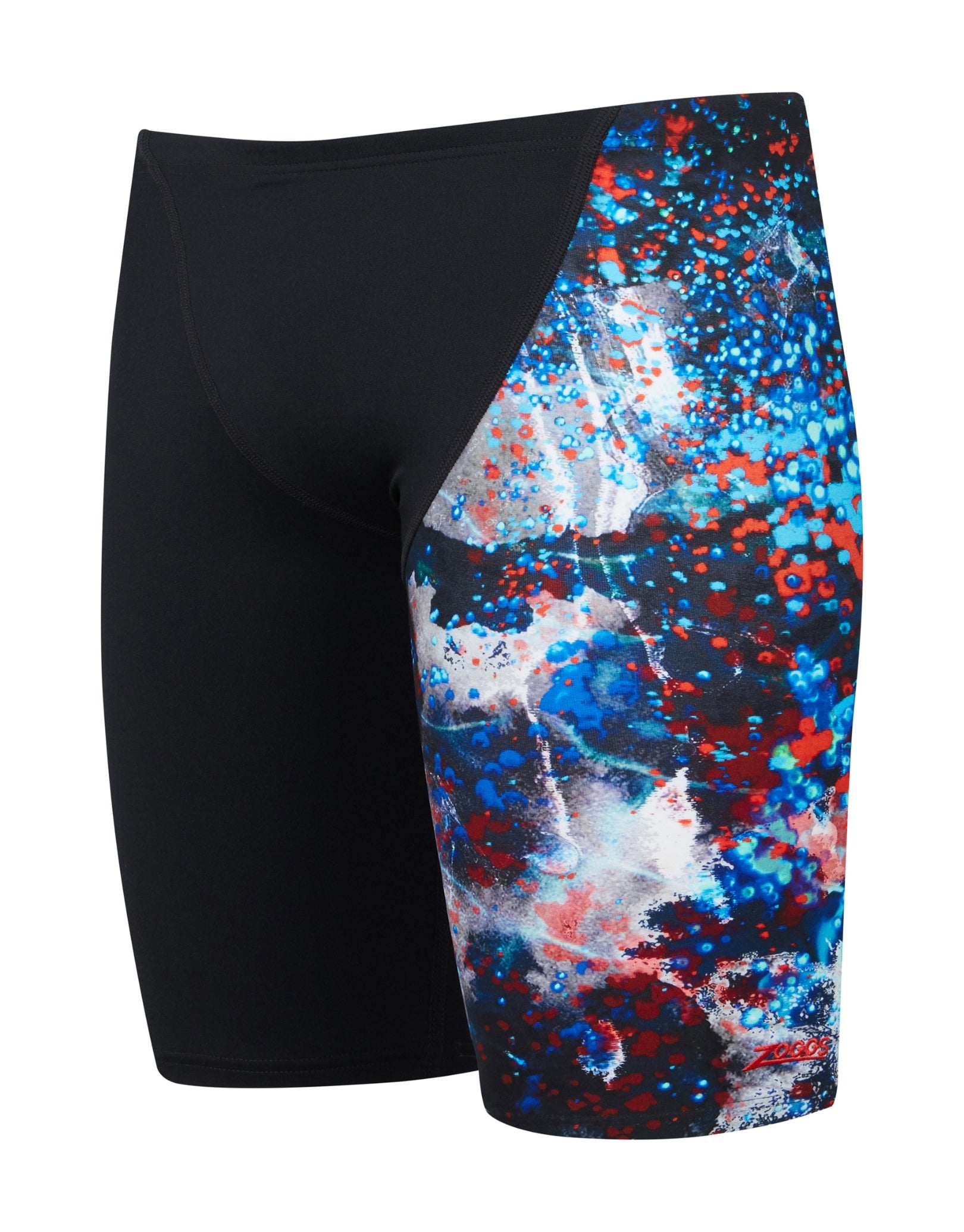 Ionic Jett Swim Jammer - Black/Multi Color Competitive Swimwear for Men | Perfect for Lap Swimming, Triathlon Training & Water Sports