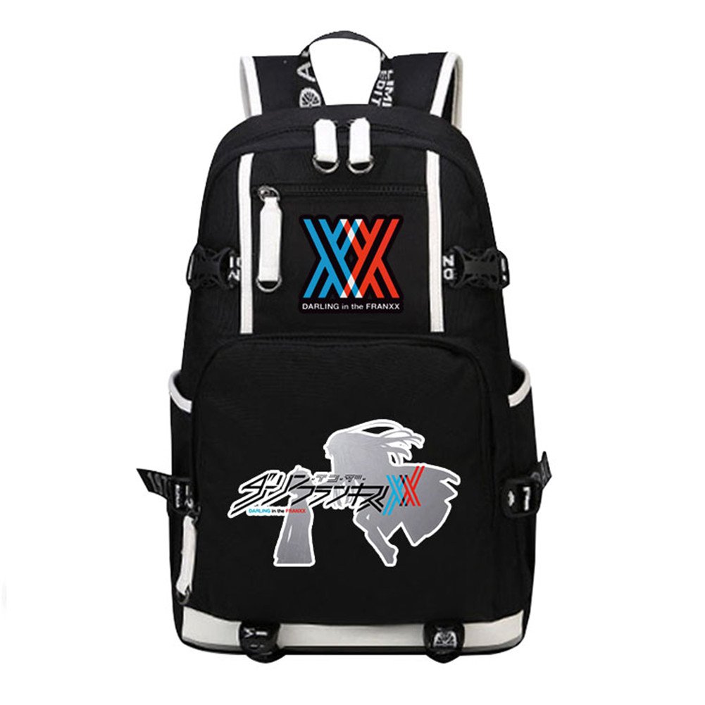 **Siawasey Anime DARLING in the FRANXX Cosplay Backpack - Stylish Black Daypack for School, Laptop & Travel - Perfect for Anime Fans & Conventions**