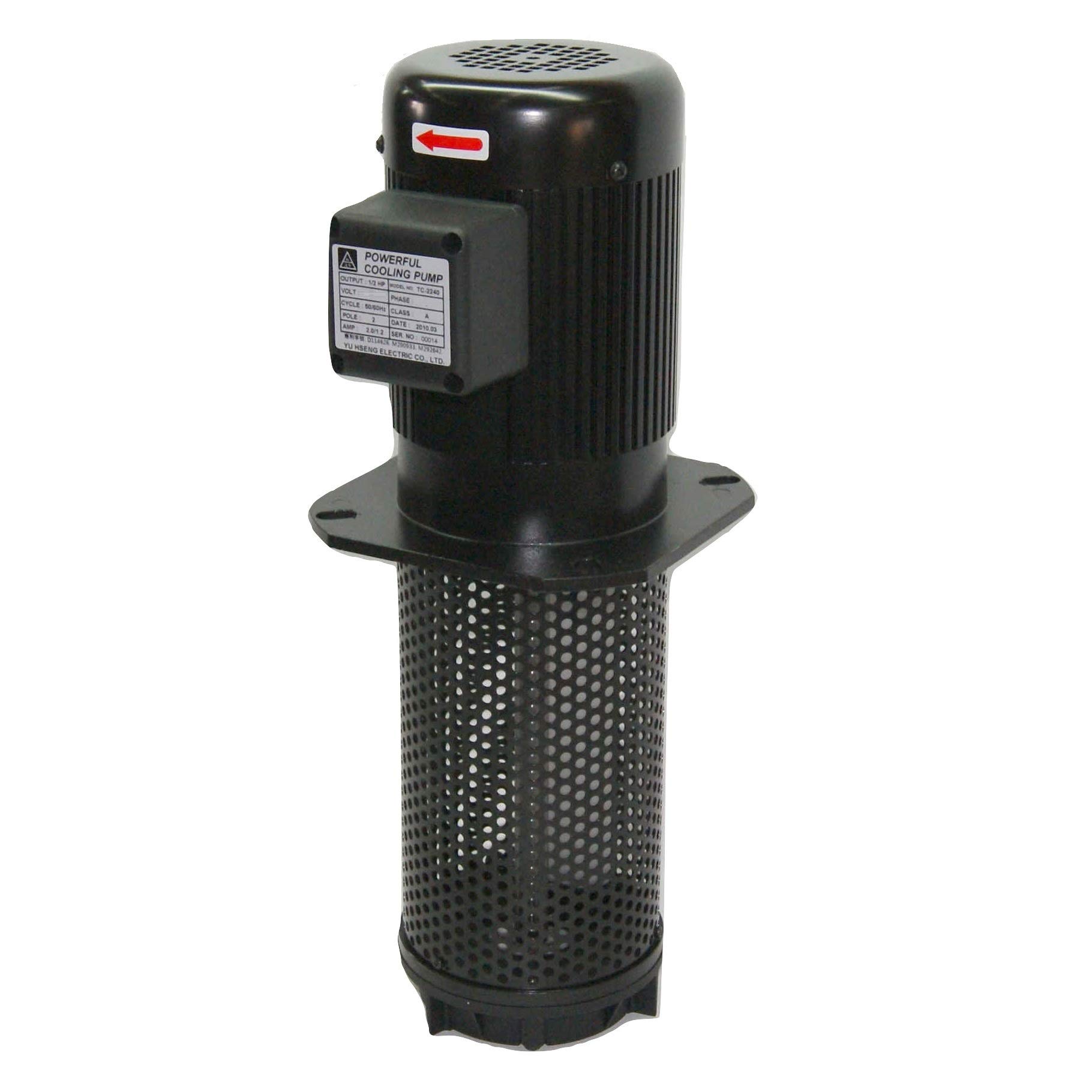 1/2 HP Coolant Pump for CNC Lathe Machine Tool Circulation - 240mm (9.4