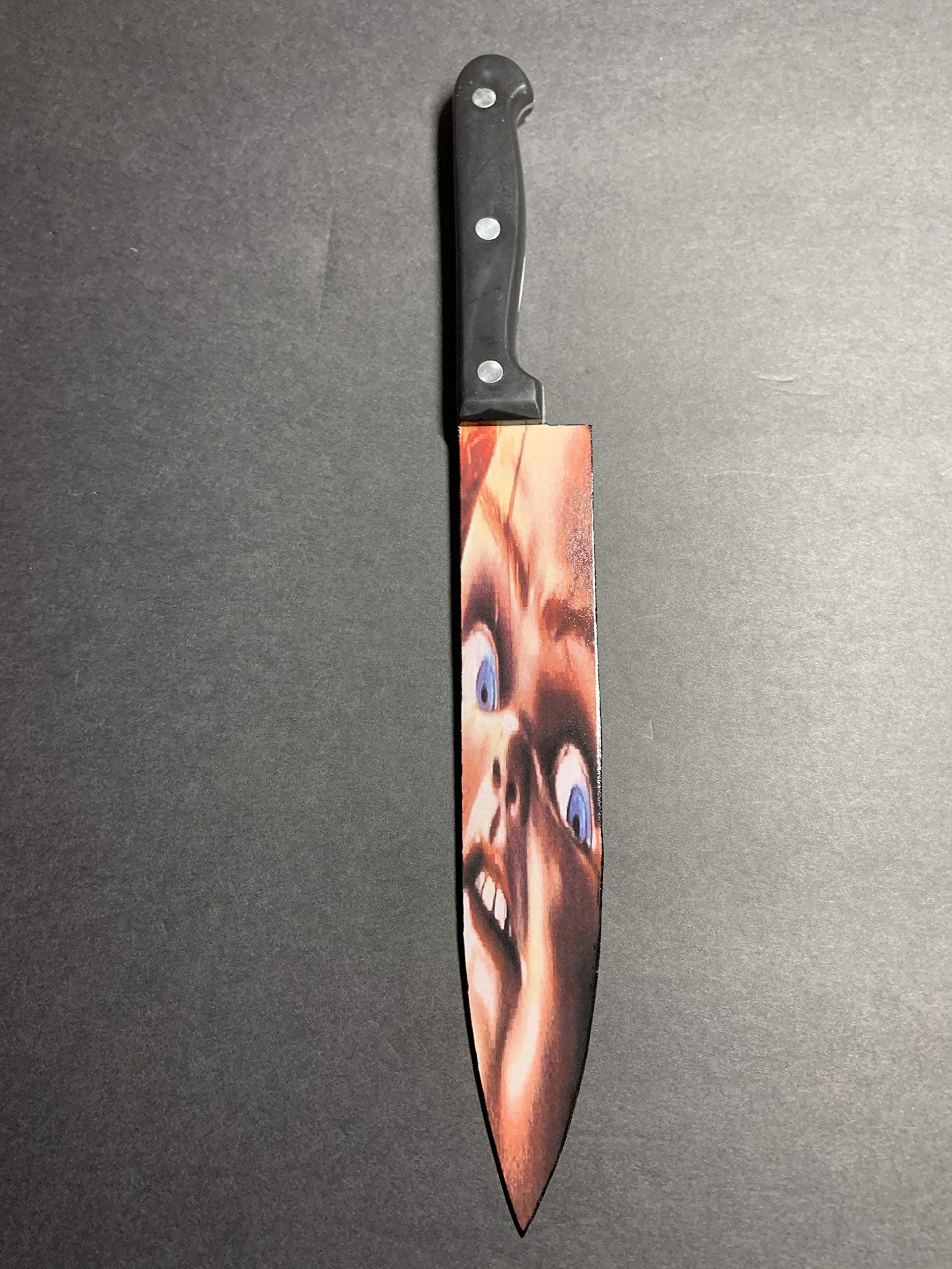 Child's Play Chucky Good Guy Doll with Kitchen Knife - Official Replica Collectible for Horror Movie Fans & Halloween Decor