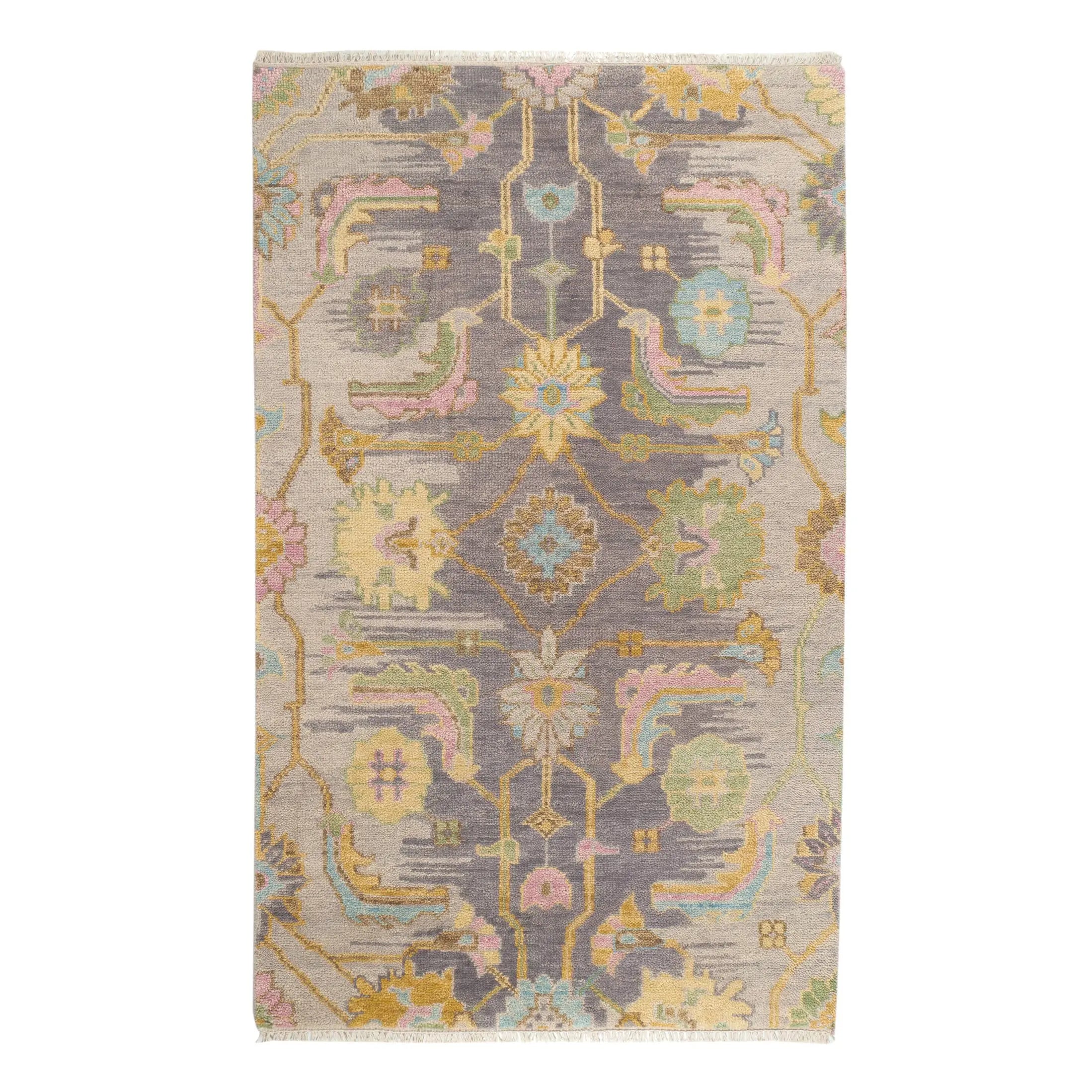 Dash & Albert Iris Multi Hand Knotted Wool Rug - Soft & Durable Area Rug for Living Room, Bedroom, Dining Room - Perfect for Home Decor & Cozy Spaces