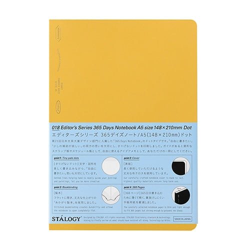 STALOGY Editor's Series 1/2 Year Planner Notebook - 184 Pages Dot Grid Journal for Daily Planning, Bullet Journaling & Note Taking | Perfect for Students, Professionals & Creative Writing