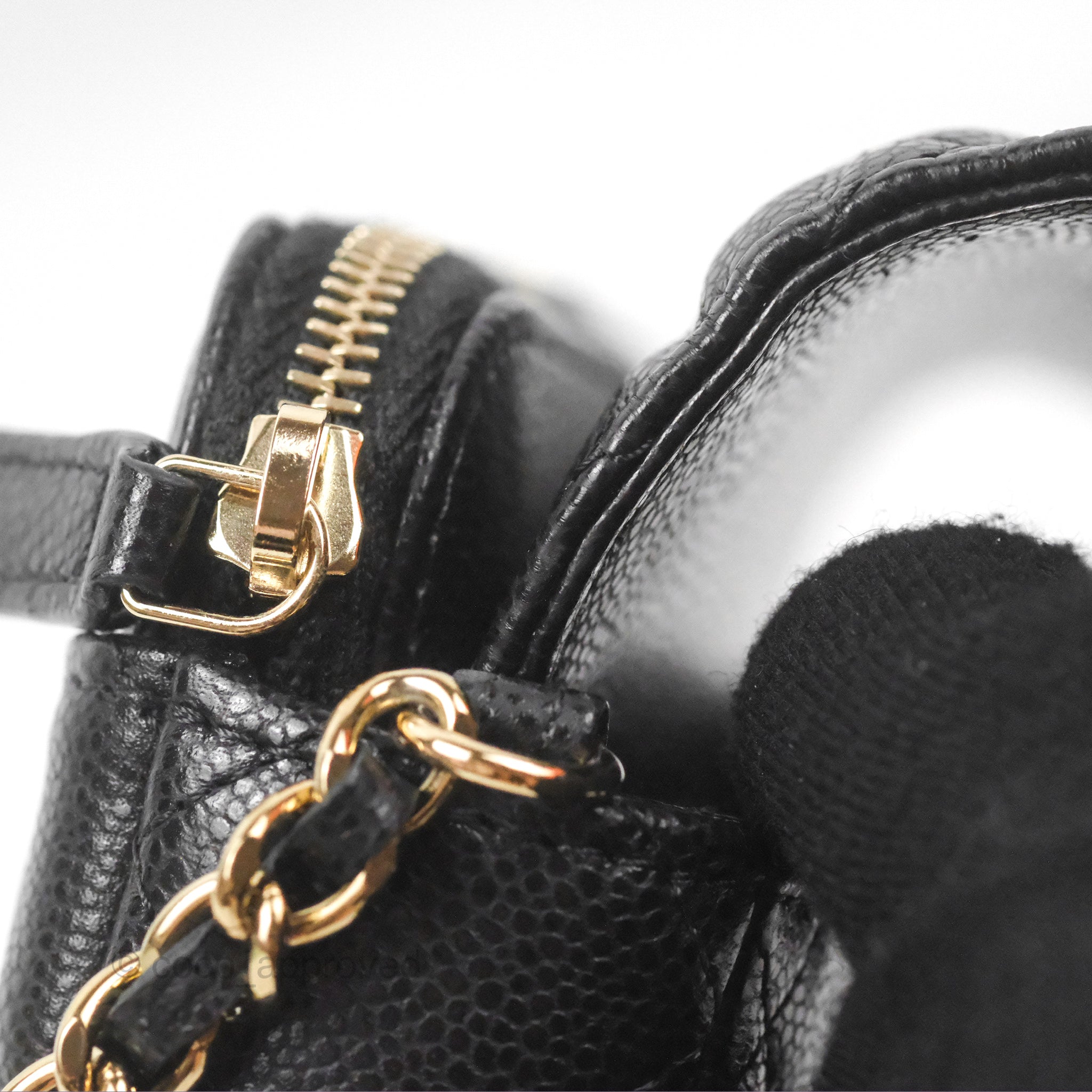 Chanel Classic Flap Phone Holder with Chain - Black Caviar Leather & Gold Hardware | Luxury Phone Crossbody Bag for Women | Perfect for Parties, Shopping & Everyday Use
