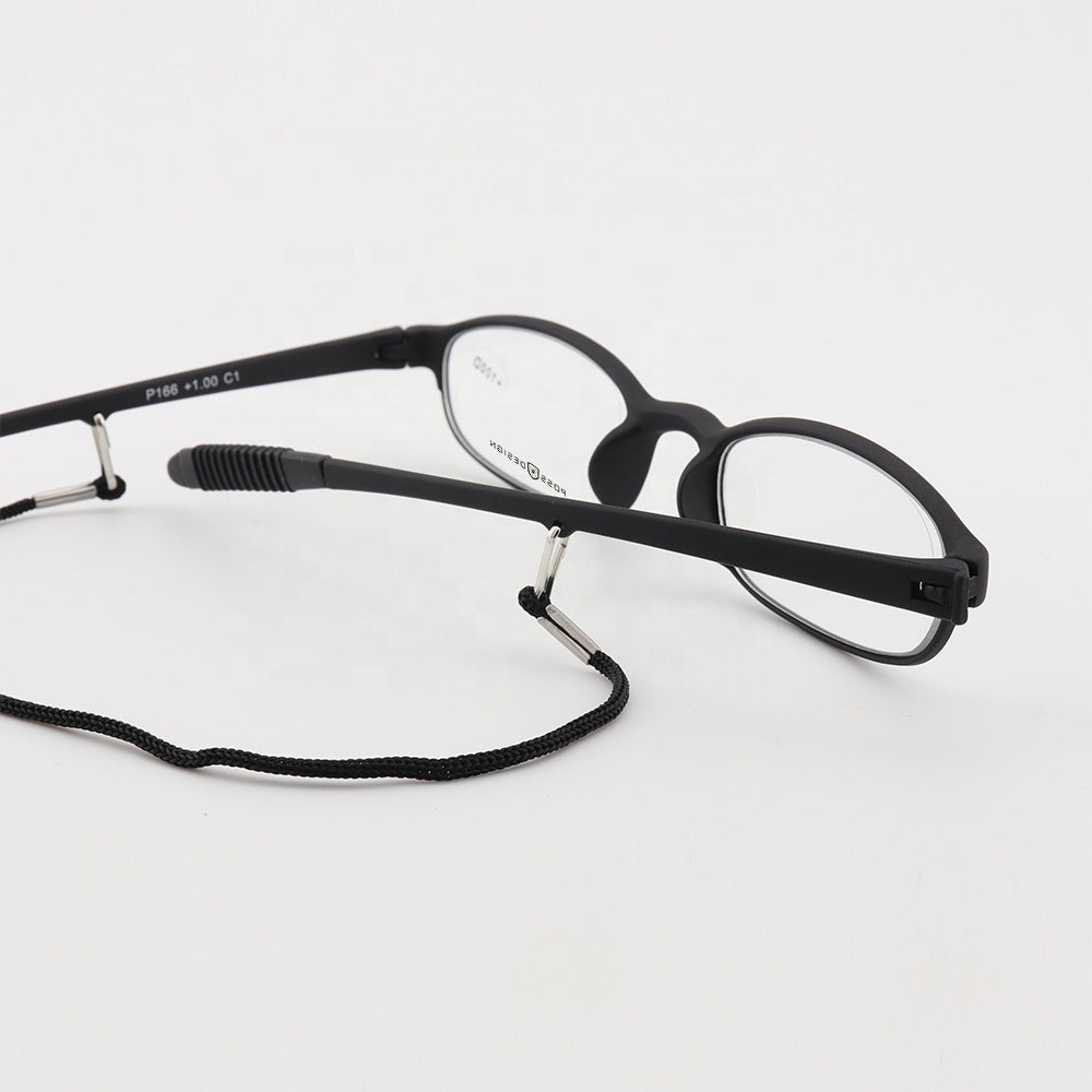 TR90 Flexible Memory Computer Reading Glasses - Black Oval Full Frame for Men & Women - Lightweight & Durable Eyewear for Reading, Office Work & Screen Use