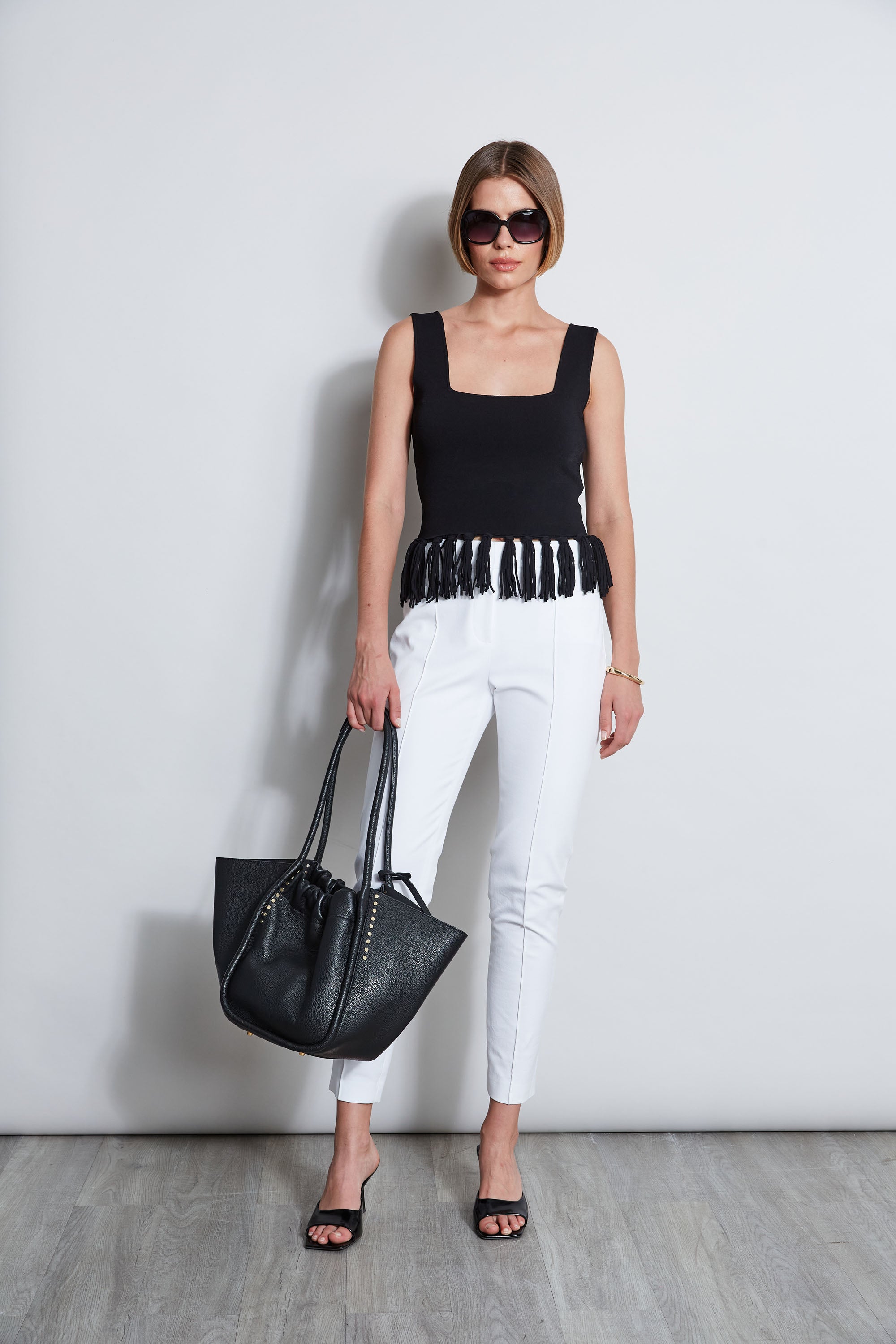 Fringe Hem Knit Top for Women - Stylish & Comfortable T-Shirt for Casual Wear, Outfits & Layering