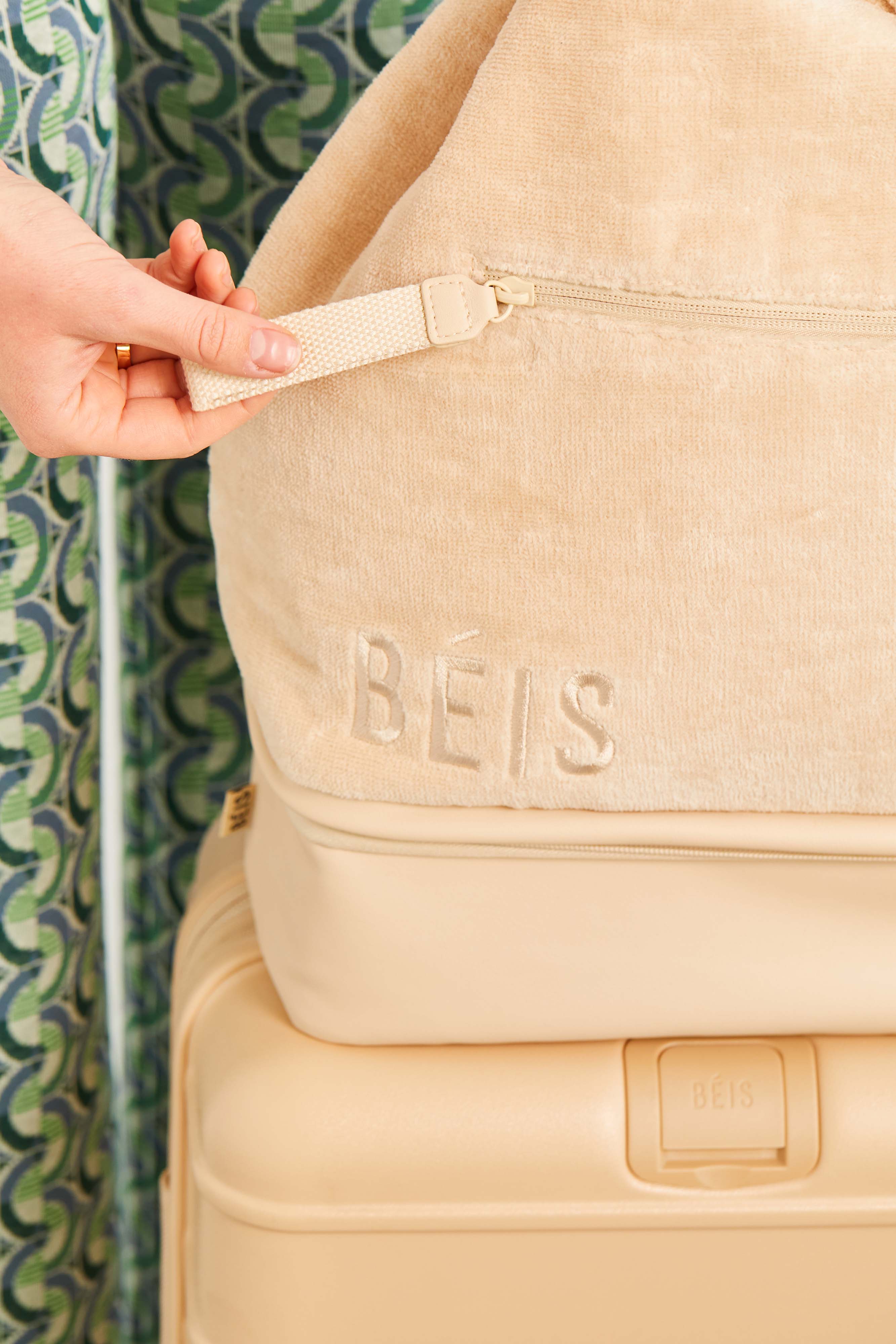 Terry Backpack Cooler in Beige - Insulated Lunch Bag for Picnics, Beach & Outdoor Adventures | Leakproof & Lightweight