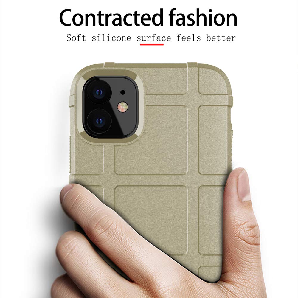 Rugged Shield Series TPU Thick Armor Tactical Protective Case for iPhone 11 (6.1 Inch) - Light Clay | Shockproof & Durable Cover for Outdoor, Work, and Daily Use