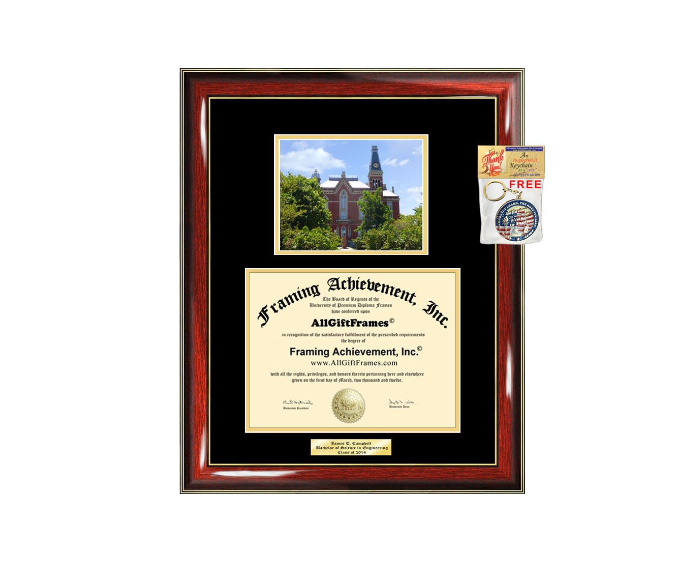 Personalized DePauw University Diploma Frame - Custom Engraved Graduation Gift for College Degree Display - Perfect for Home Office Decor & Alumni Memorabilia