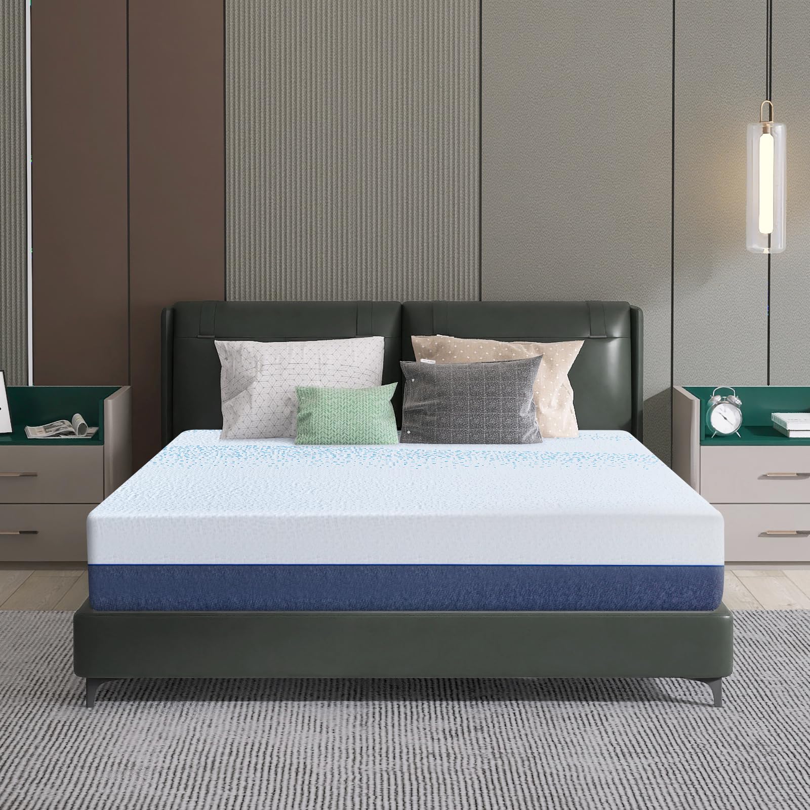 Twin XL Adjustable Bed Base with 12 Inch Gel Memory Foam Mattress - Medium Firm Mattress in a Box, Wireless Remote Control, Head/Foot Lift Electric Smart Bed Frame - Perfect for Back Pain Relief, Reading & Watching TV in Bed