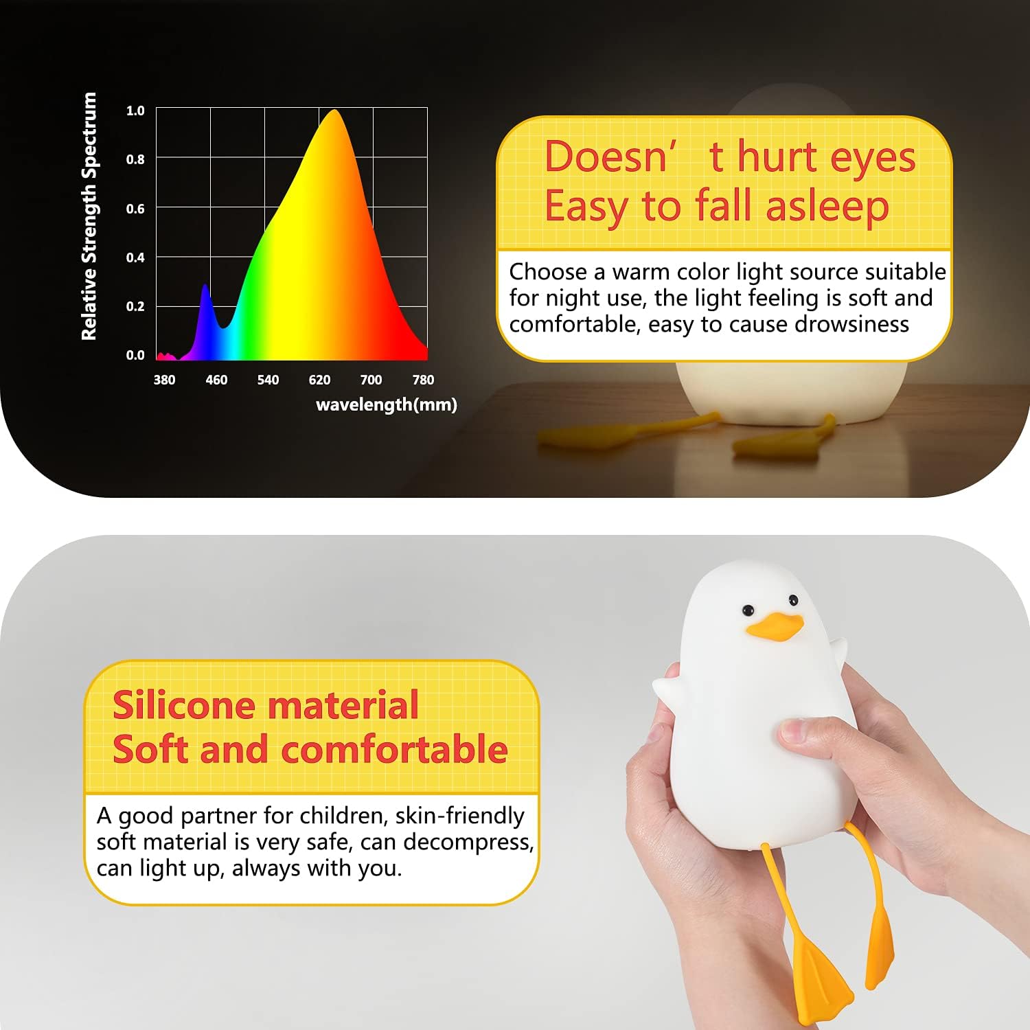 Soft Silicone LED Touch Night Light for Kids - USB Rechargeable Nursery Lamp with Timer & Dimmable Warm White Light | Perfect for Bedside, Baby Feeding, Bedroom Decor & Birthday Gifts for Toddlers, Children & Women