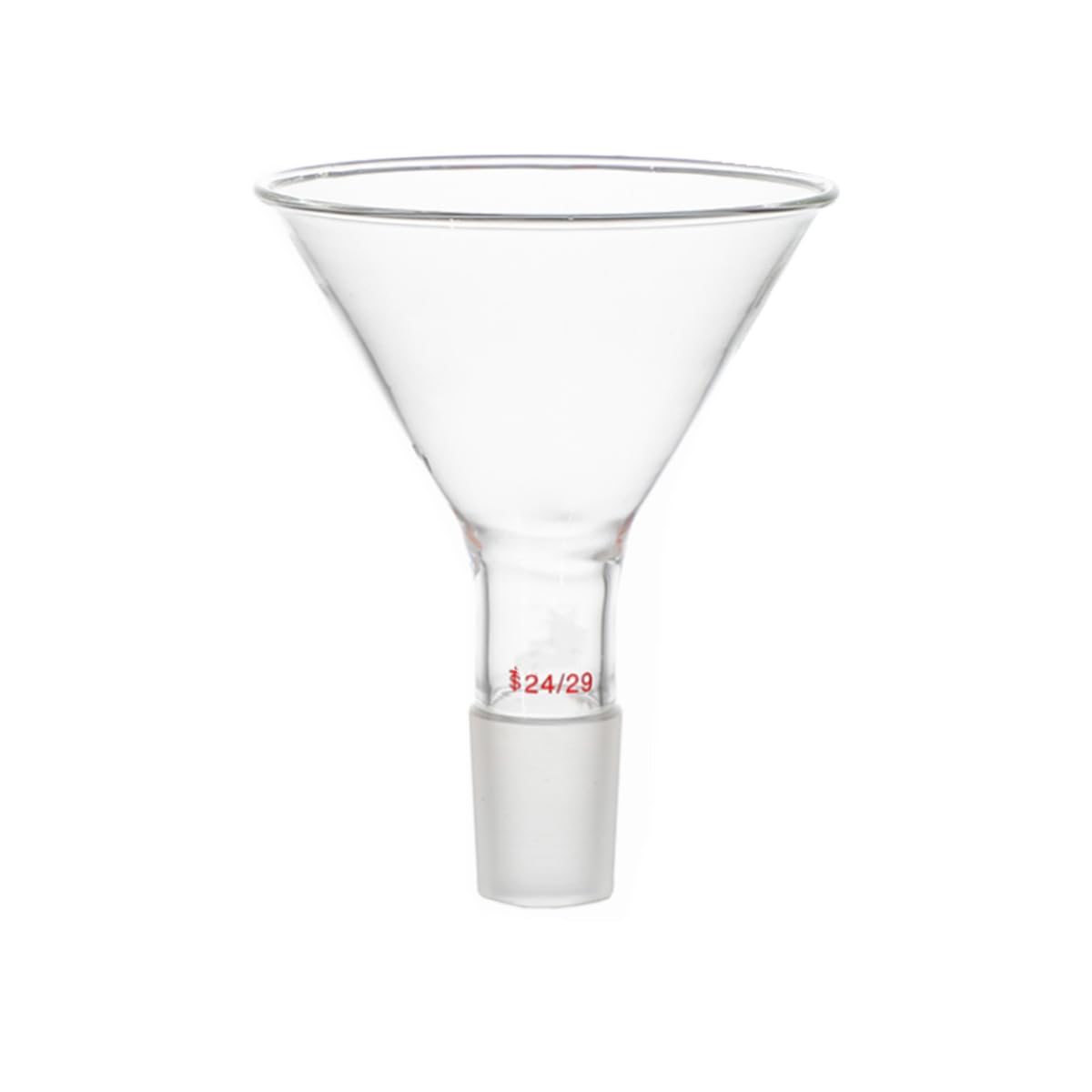 100mm Glass Powder Funnel with 24/29 Joint, 100ml Lab Glassware for Chemistry Experiments & Scientific Research