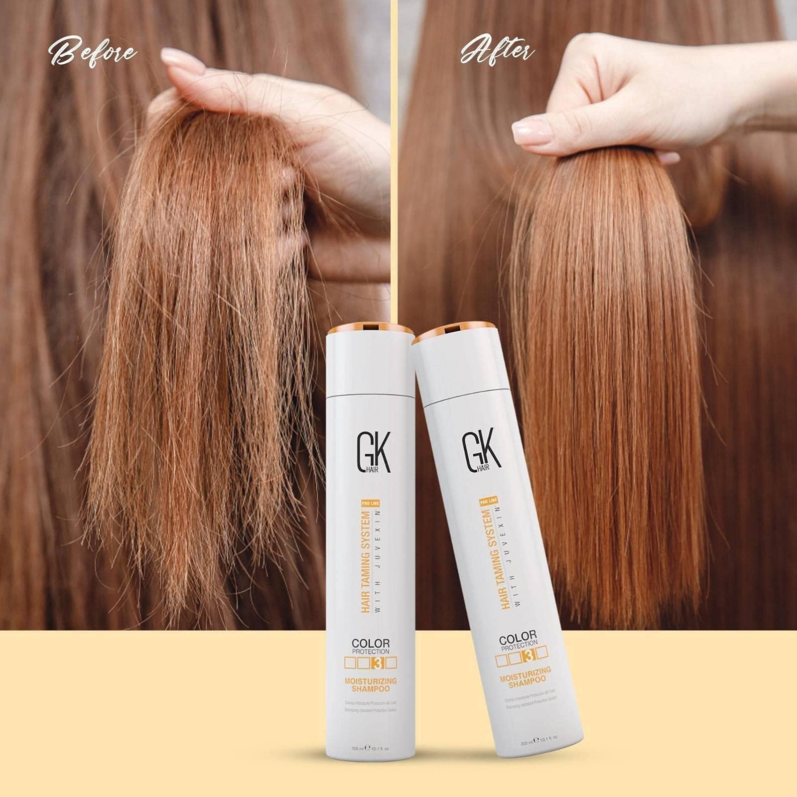GK HAIR Global Keratin Balancing & Moisturizing Shampoo and Conditioner Set (10.1 Fl Oz Each) - Hydrating Hair Care for Dry, Damaged Hair - Perfect for Salon-Quality Treatment at Home