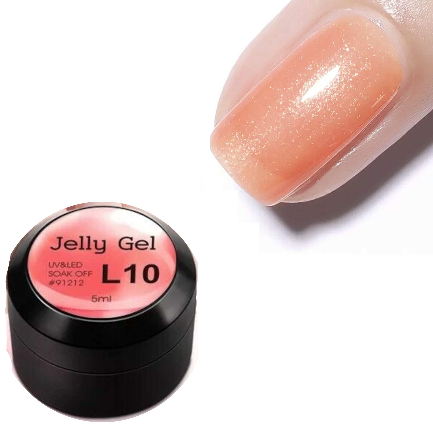 Venalisa Opal UV Gel Polish 5ml - Camouflage Natural Jelly Acrylic Nail Art Gel for French Manicure & Crystal Nails - Long-Lasting UV/LED Jelly Gel Varnish (JG-5ml-L14) - Perfect for Salon, Home DIY & Special Occasion Nail Designs