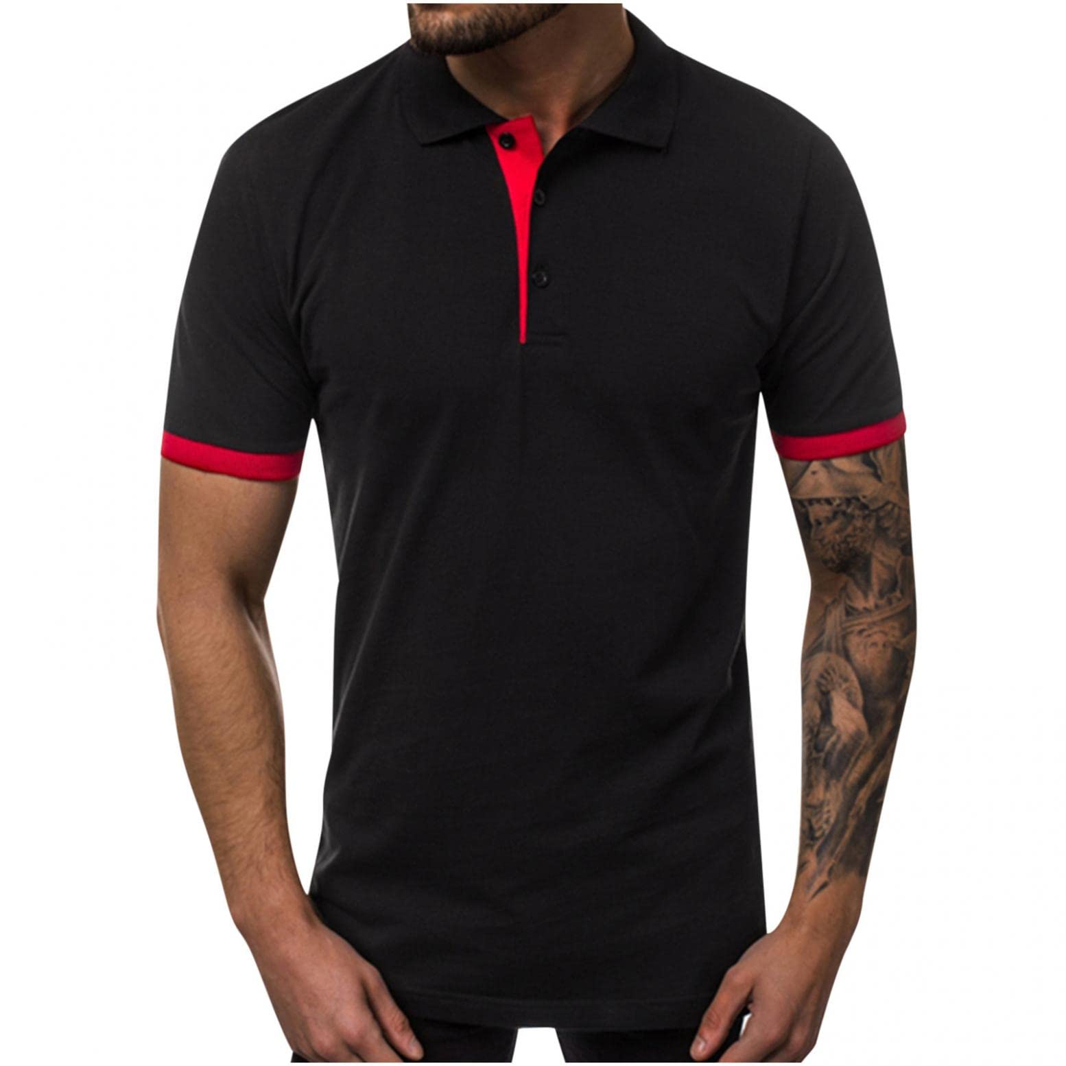 Men's Polo T-Shirts & Henley Shirts - Crew Neck, Short Sleeve Casual Tees for Workout, Gym & Everyday Wear | Comfortable Cotton Blend Tops for Men