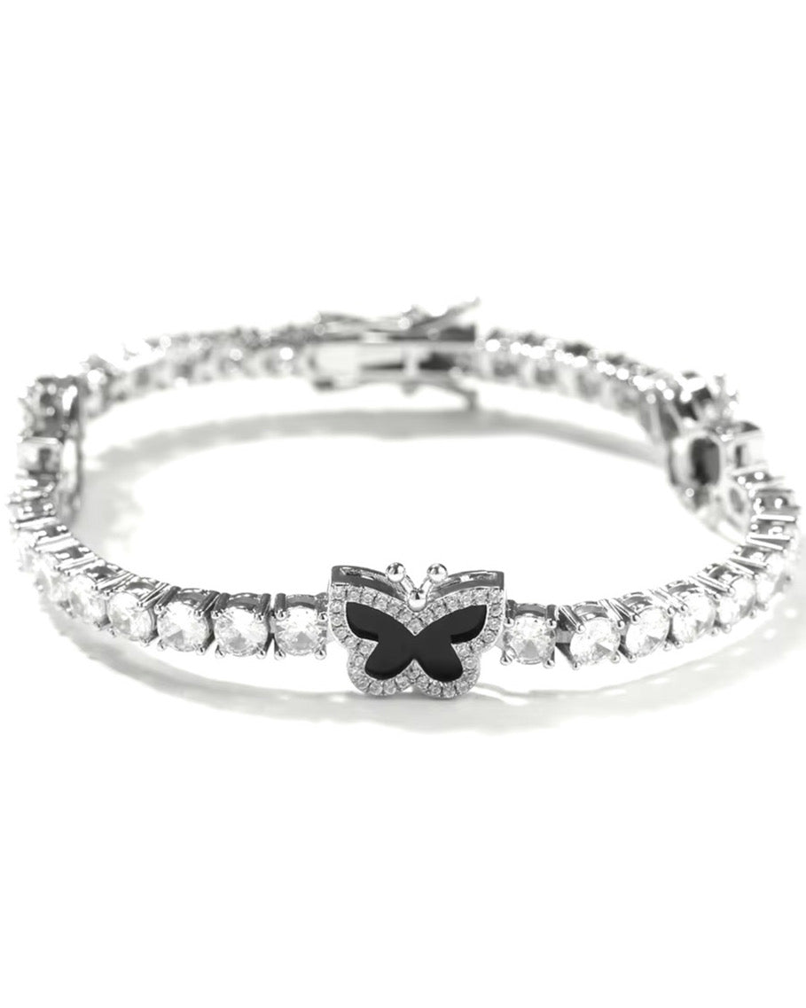 Elegant Butterfly Tennis Bracelet for Women - 14K Gold Plated Cubic Zirconia Tennis Chain Bracelet - Perfect for Weddings, Parties & Everyday Wear