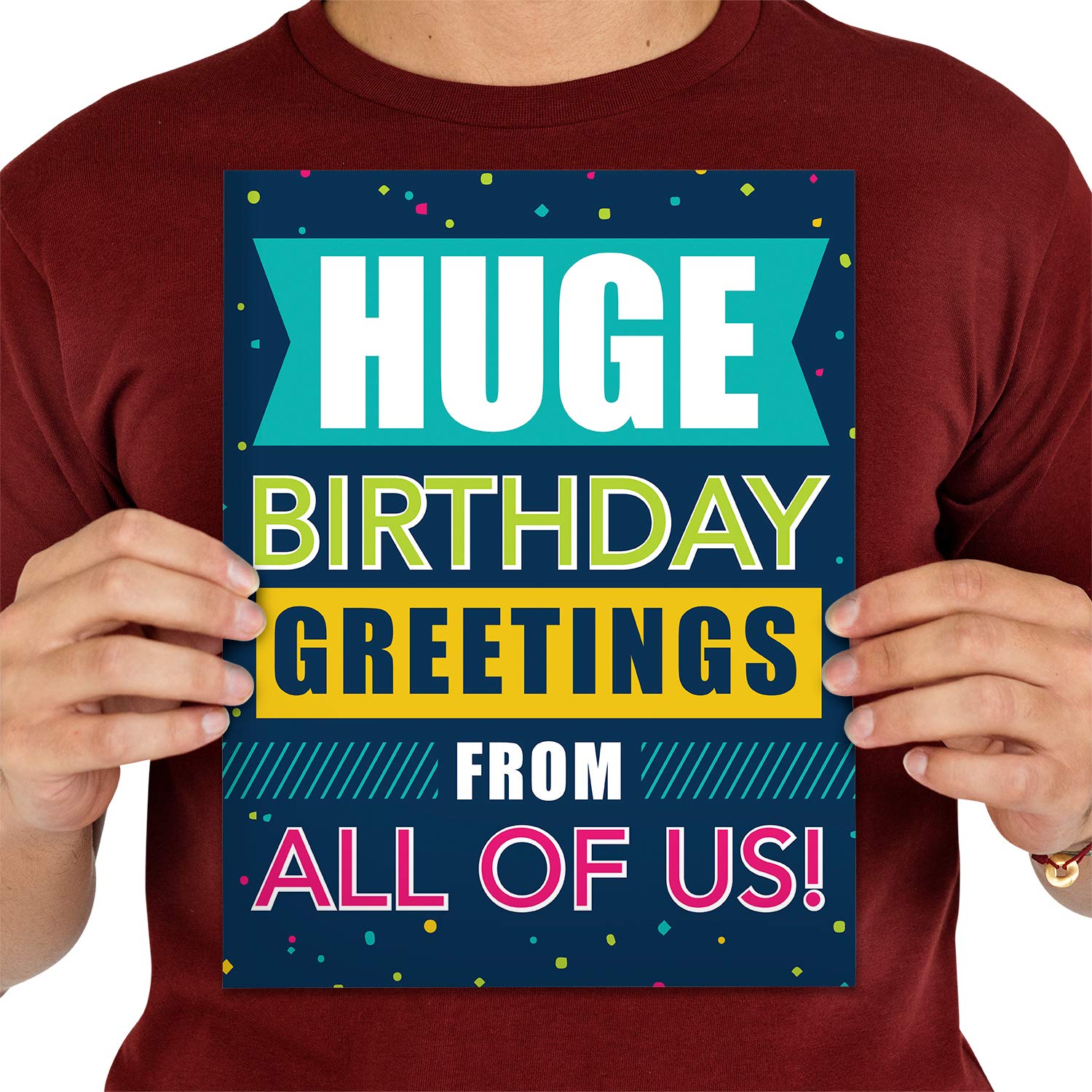 Canopy Street Big Birthday Card - 8.5 x 11 Inch Large Greeting Card for Group Signatures | Perfect for Office Celebrations, Family Gatherings & Special Occasions