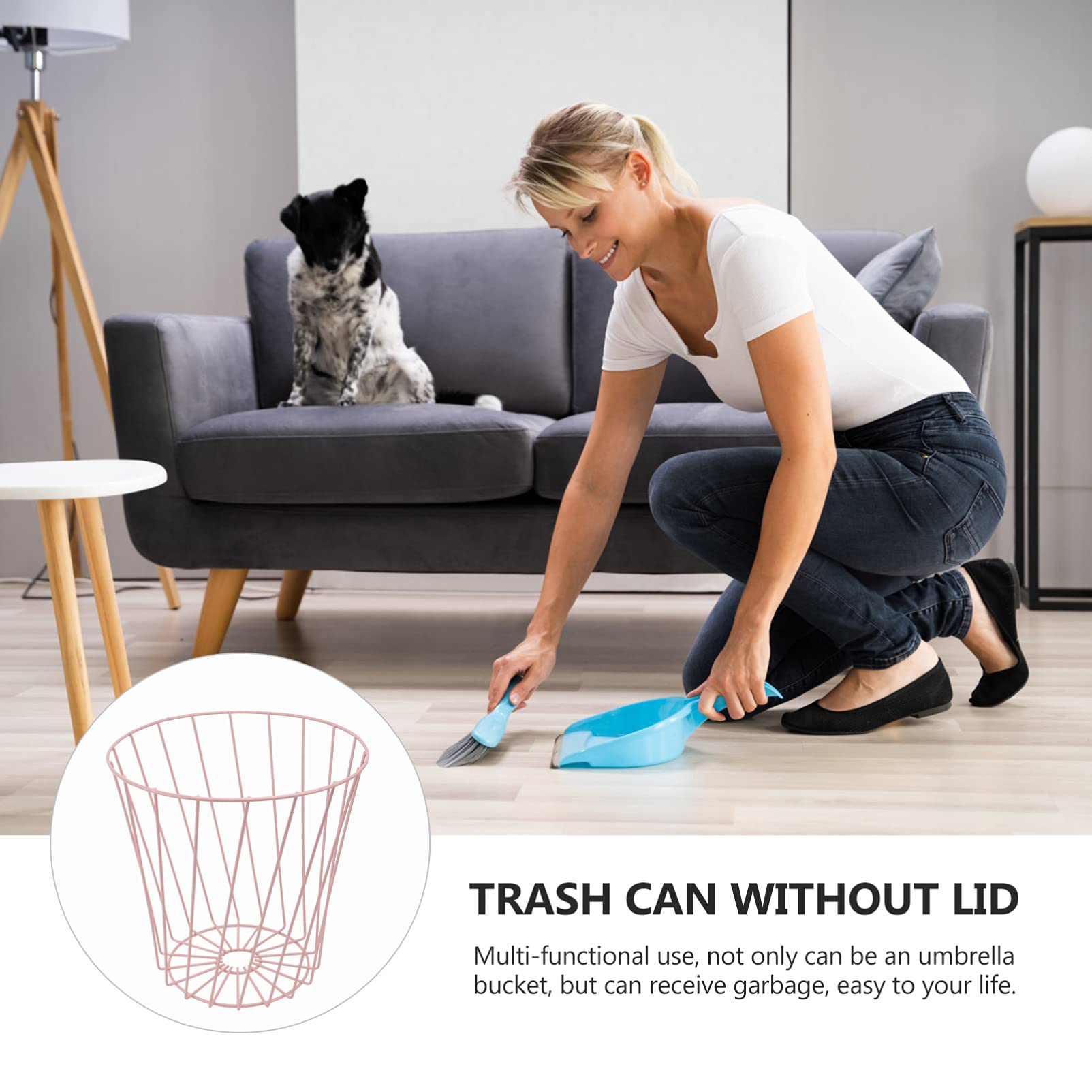 Metal Waste Bin & Umbrella Holder - Home & Office Storage Solution