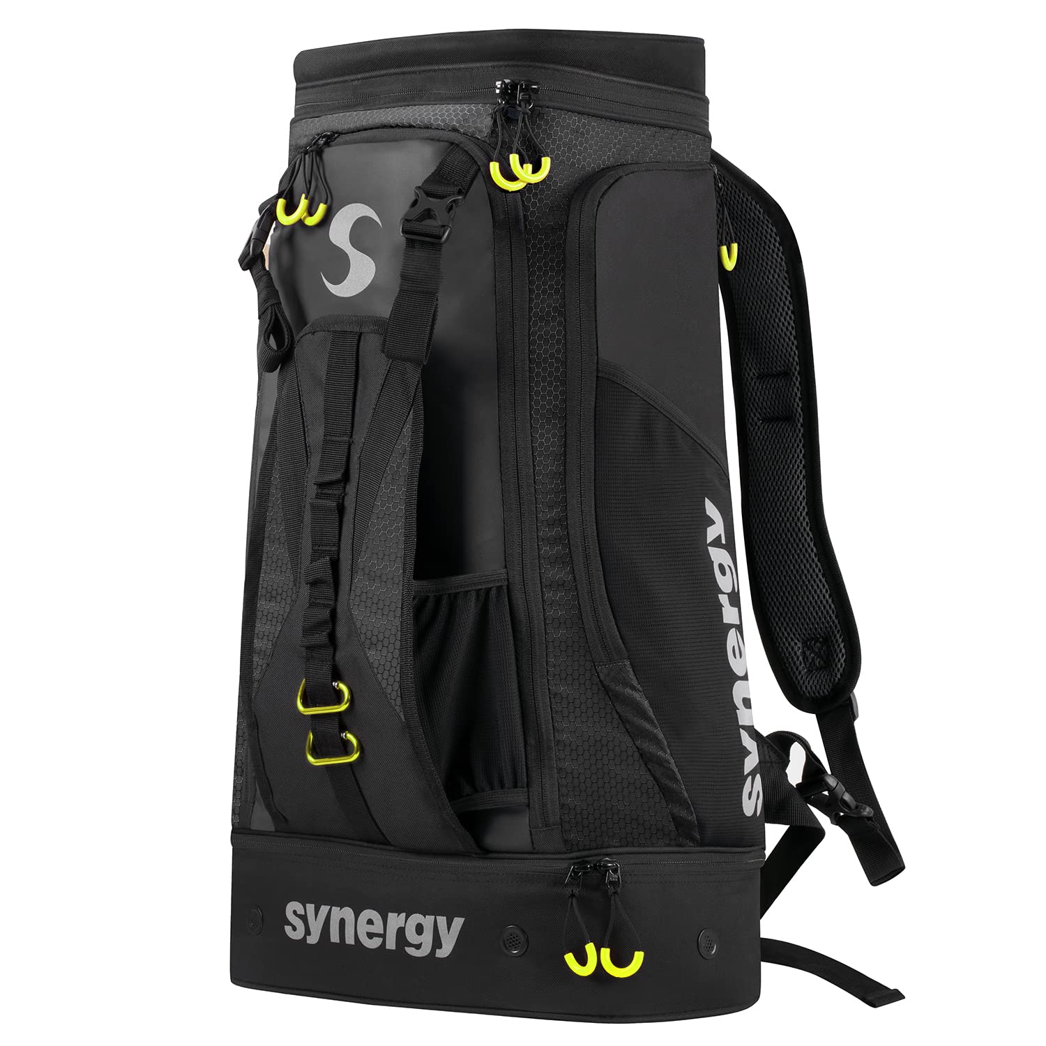 Synergy Triathlon Transition Bag Backpack - Lightweight Waterproof Gear Organizer for Swim Bike Run Races - Perfect for Triathletes & Endurance Athletes Training & Competitions