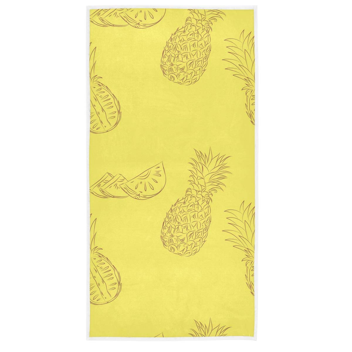 Premium Cotton Hand Towels for Bathroom - Soft & Absorbent Pineapple Design Microfiber Towel Set (15
