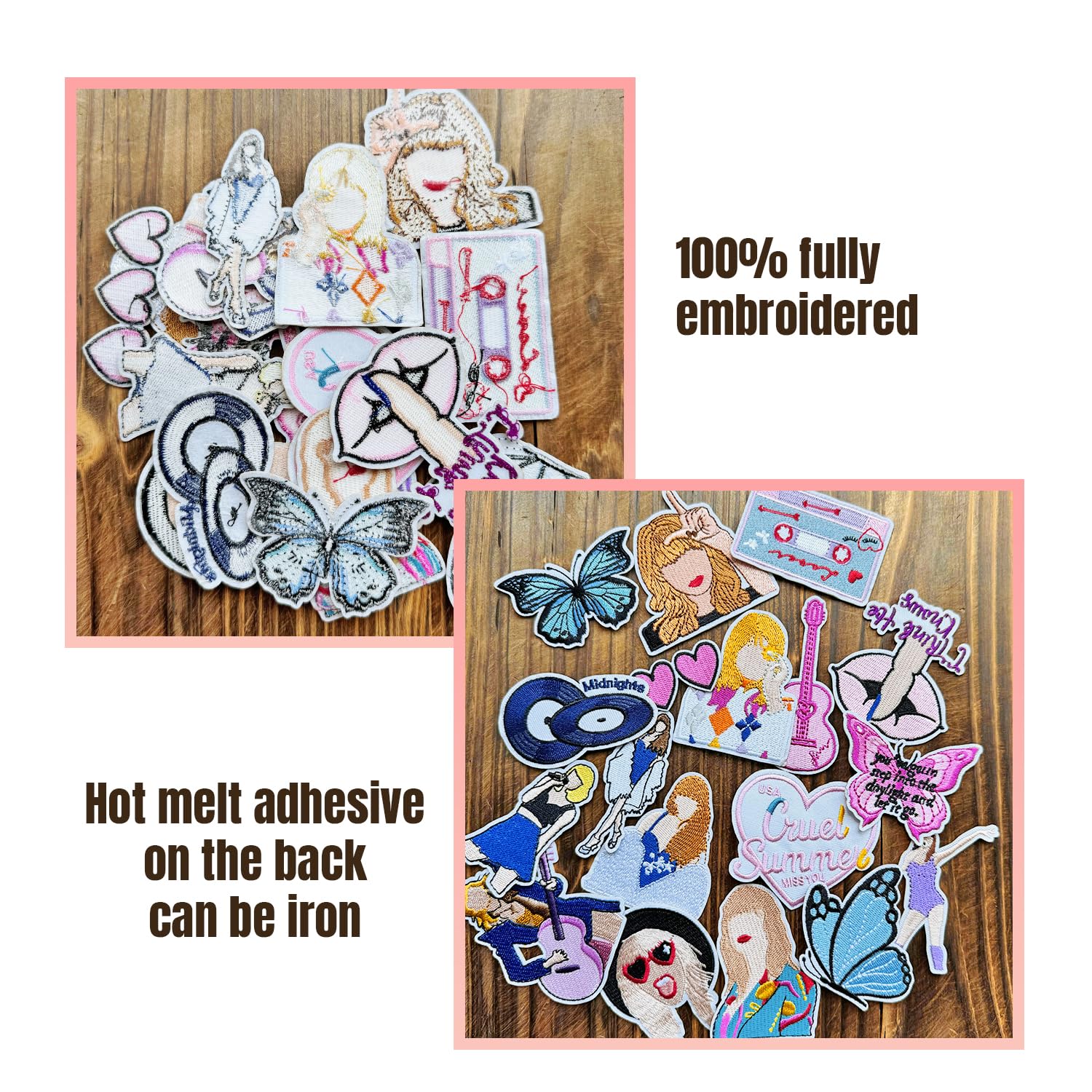 18PCS Embroidered Iron-On & Sew-On Patches - Taylor Swift Inspired Music Appliques for Clothes, Jackets, Jeans, Backpacks & Hats - Perfect Gifts for Music Fans (DIY Fashion & Costume Accessories)