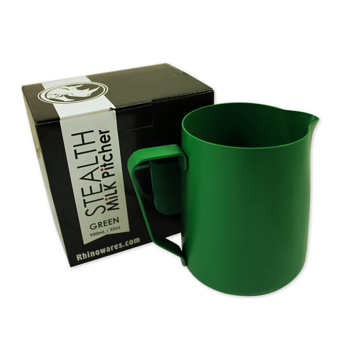 Rhinowares Stealth Milk Jug - Premium Coffee Pour Over Kettle for Baristas & Home Brewing - Perfect for Pour Over Coffee, Tea, and Specialty Drinks at Home or Cafe