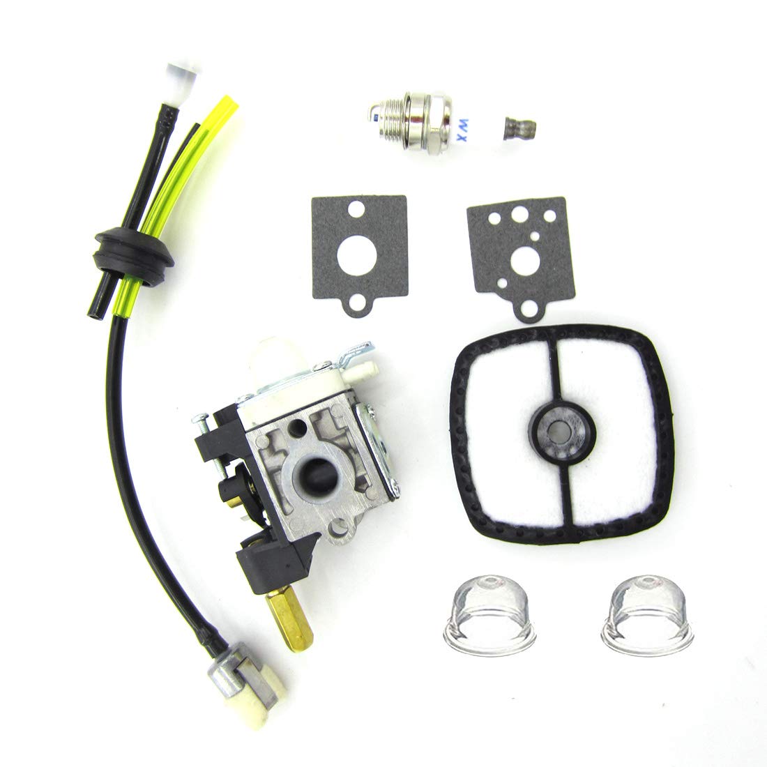 HQparts Carburetor Kit Compatible with 125BT Backpack Blower (TJ027D-BC55 Engine) - Replacement Carburetor for Landscaping & Yard Maintenance