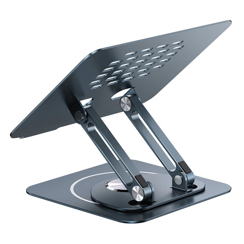 Baseus 360° Rotating Foldable Aluminum Laptop Stand - Adjustable Ergonomic Support for MacBook, Notebook, Tablet - Perfect for Home, Office & Travel (Gray)
