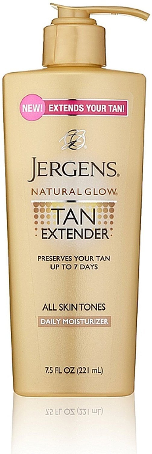 Jergens Natural Glow Tan Extender Daily Moisturizer - 7.5 oz | Gradual Self Tanner & Hydrating Lotion for Sun-Kissed Skin | Perfect for Post-Vacation Glow & Year-Round Radiance