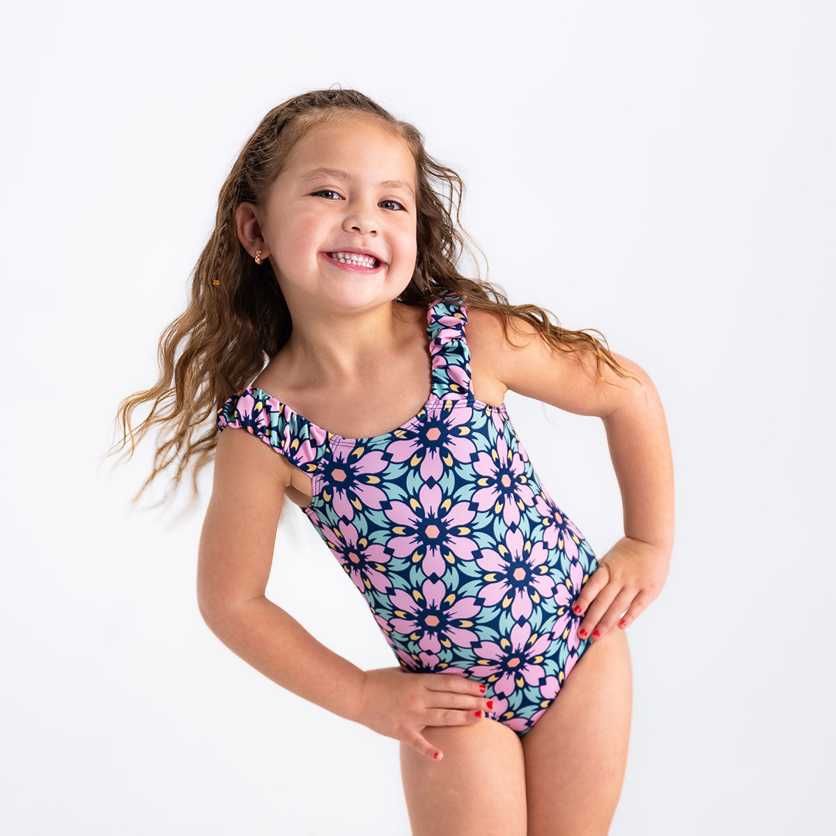Puffy Sleeve One Piece Swimsuit for Girls - Trendy Ruffled Bathing Suit for Beach, Pool & Summer Vacations
