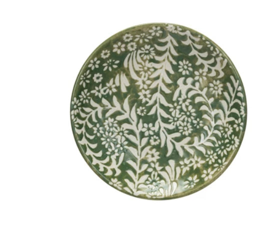 Elegant Appetizer Plates with Wax Relief Botanicals - Perfect for Dinner Parties, Weddings & Special Occasions