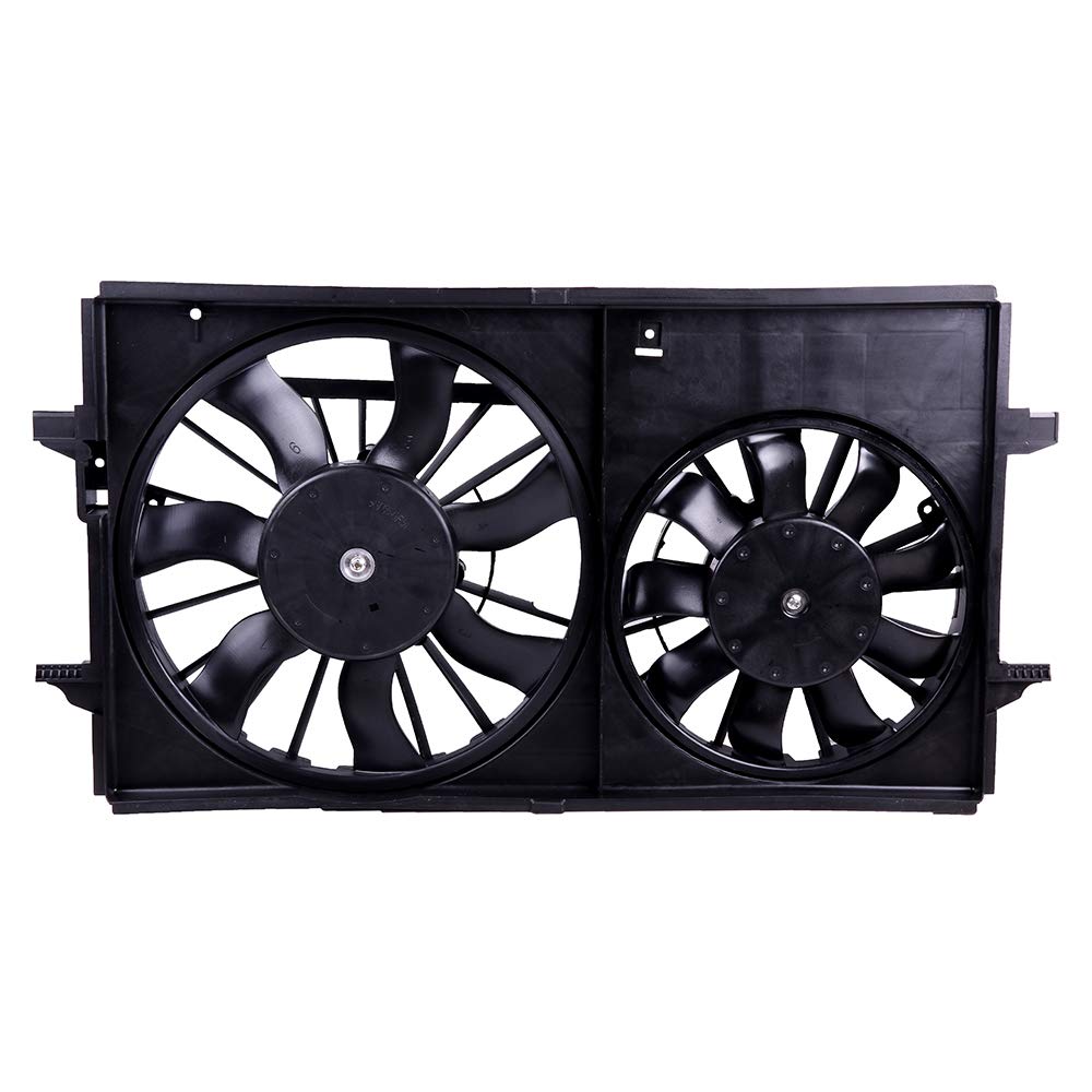 SCITOO Radiator AC Condenser Cooling Fan Replacement for 2004-2012 Chevrolet Malibu, Pontiac G6, Saturn Aura - Compatible with 2.2L 2.4L 3.5L 3.9L Engines | Perfect for Summer Cooling & AC System Repair