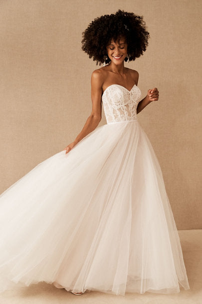 BHLDN Wtoo Clarinda Wedding Gown - Elegant Lace Bridal Dress for Beach, Garden & Formal Ceremonies