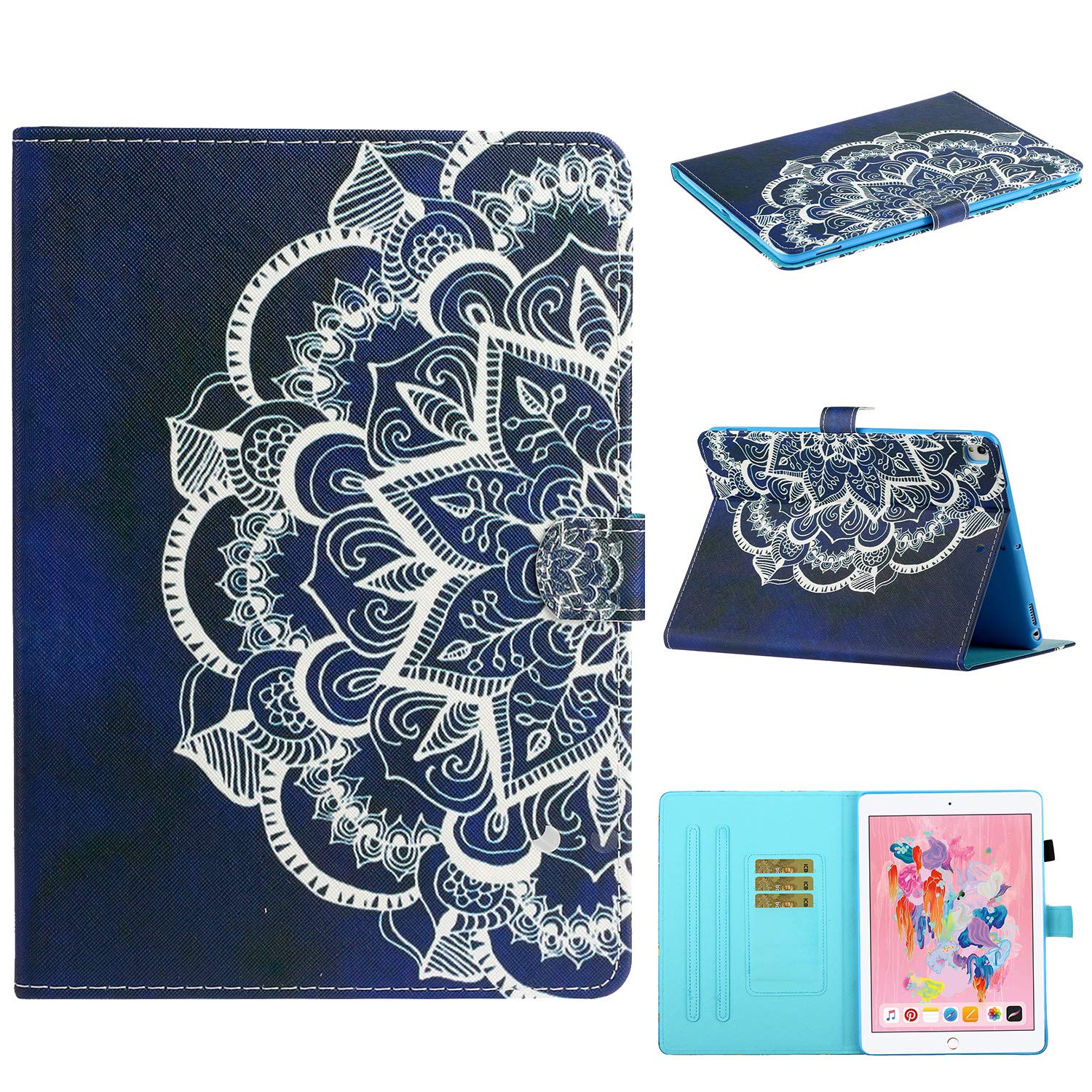 Premium Shockproof Case for iPad 10.2 (8th/7th Gen 2020/2019) - Multi-Angle Stand with Apple Pencil Holder & Stylish Floral Design - Perfect for Work, Study, and Travel Protection