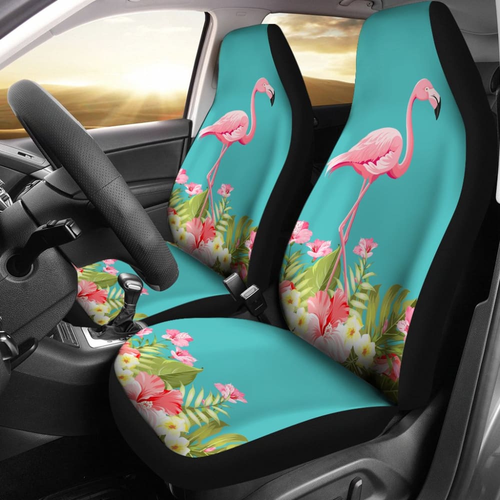 Stylish Flamingo Print Car Seat Covers - Perfect Gift for Women & Car Lovers - Waterproof & Universal Fit for Cars, SUVs, Trucks - Great for Road Trips, Beach Outings & Summer Adventures