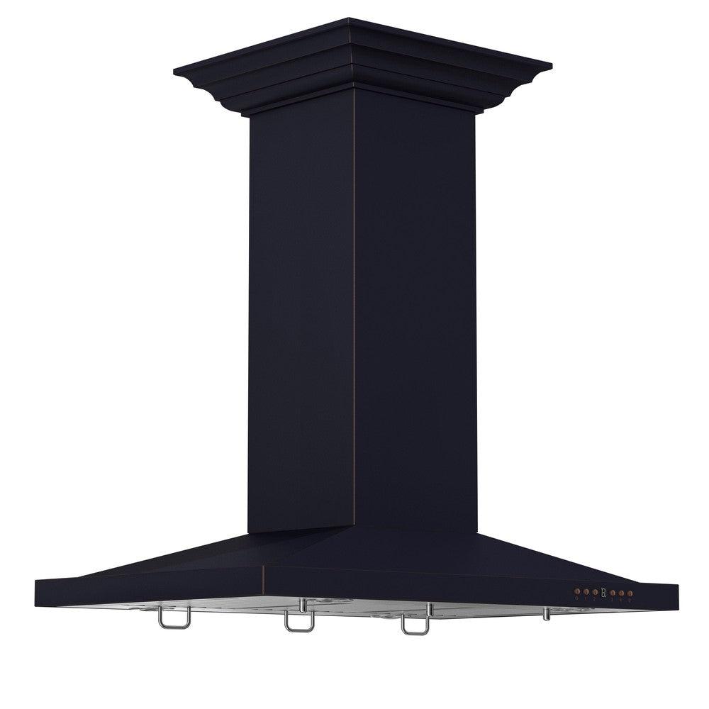 ZLINE Designer Series Oil Rubbed Bronze Island Mount Range Hood 8GL2Bi - Premium Kitchen Ventilation for Modern Homes & Restaurant Style Cooking