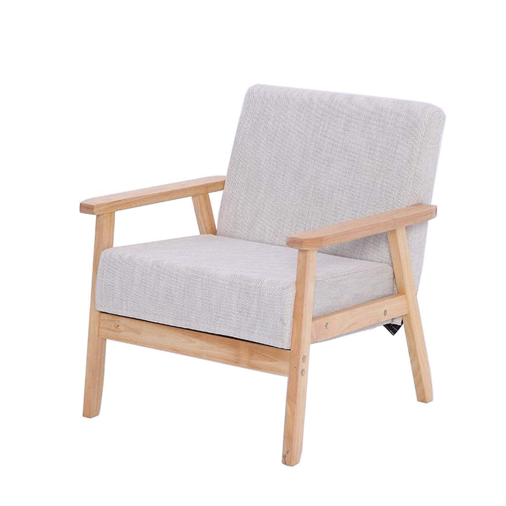 Comfortable Beige Leisure Sofa Chair - Perfect for Dining Room, Restaurant, Bedroom, Living Room, Balcony, Cafe, Bar & Home Office | Ergonomic Backrest Armchair for Relaxing, Working & Dining