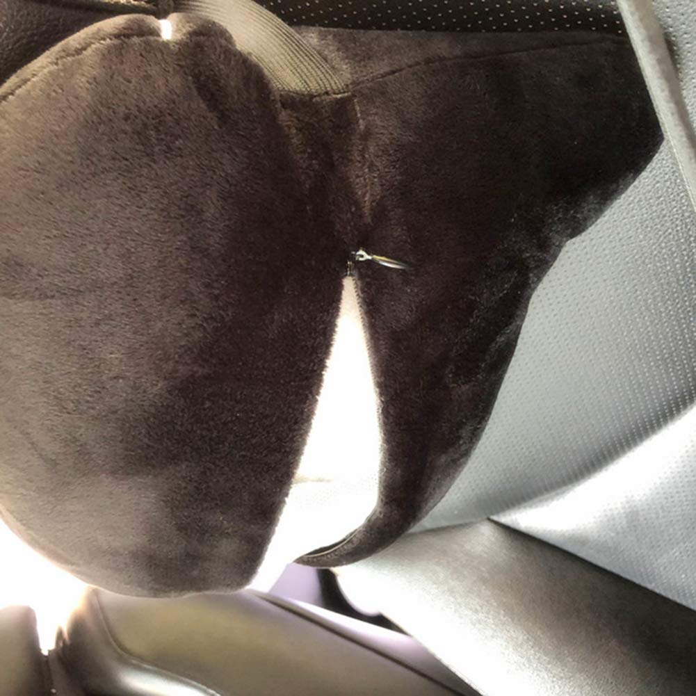 Black Cat Car Seat Headrest Pillow - 2 Pack Neck Support Cushion for Travel & Long Drives - Comfortable & Cute Pet-Themed Car Accessories